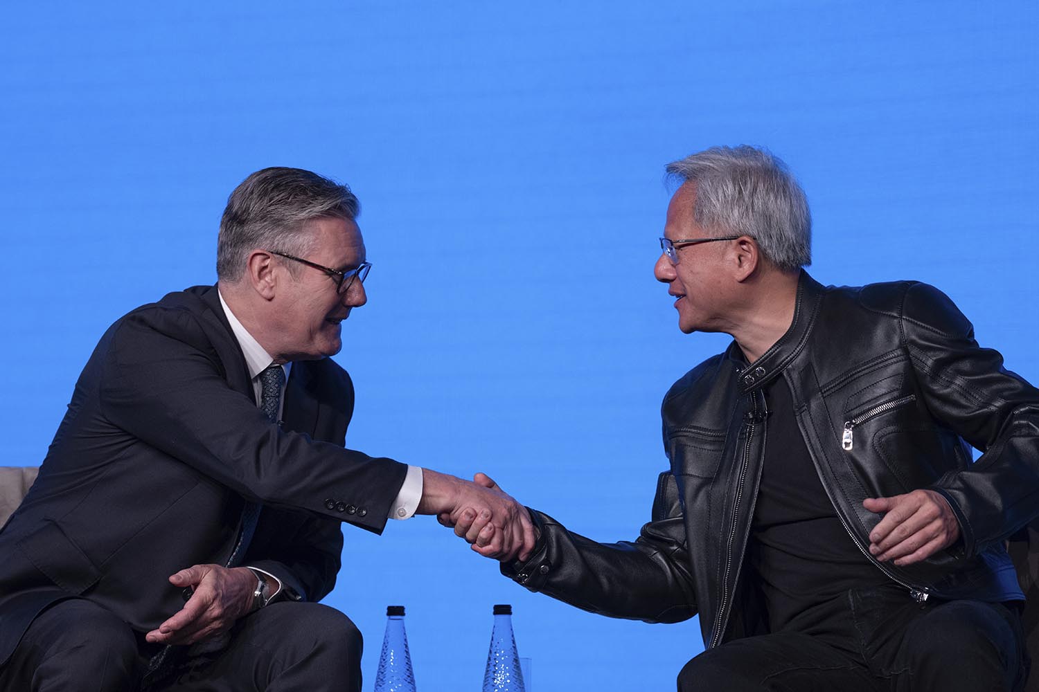 Starmer with Nvidia boss Jensen Huang at London Tech Week.