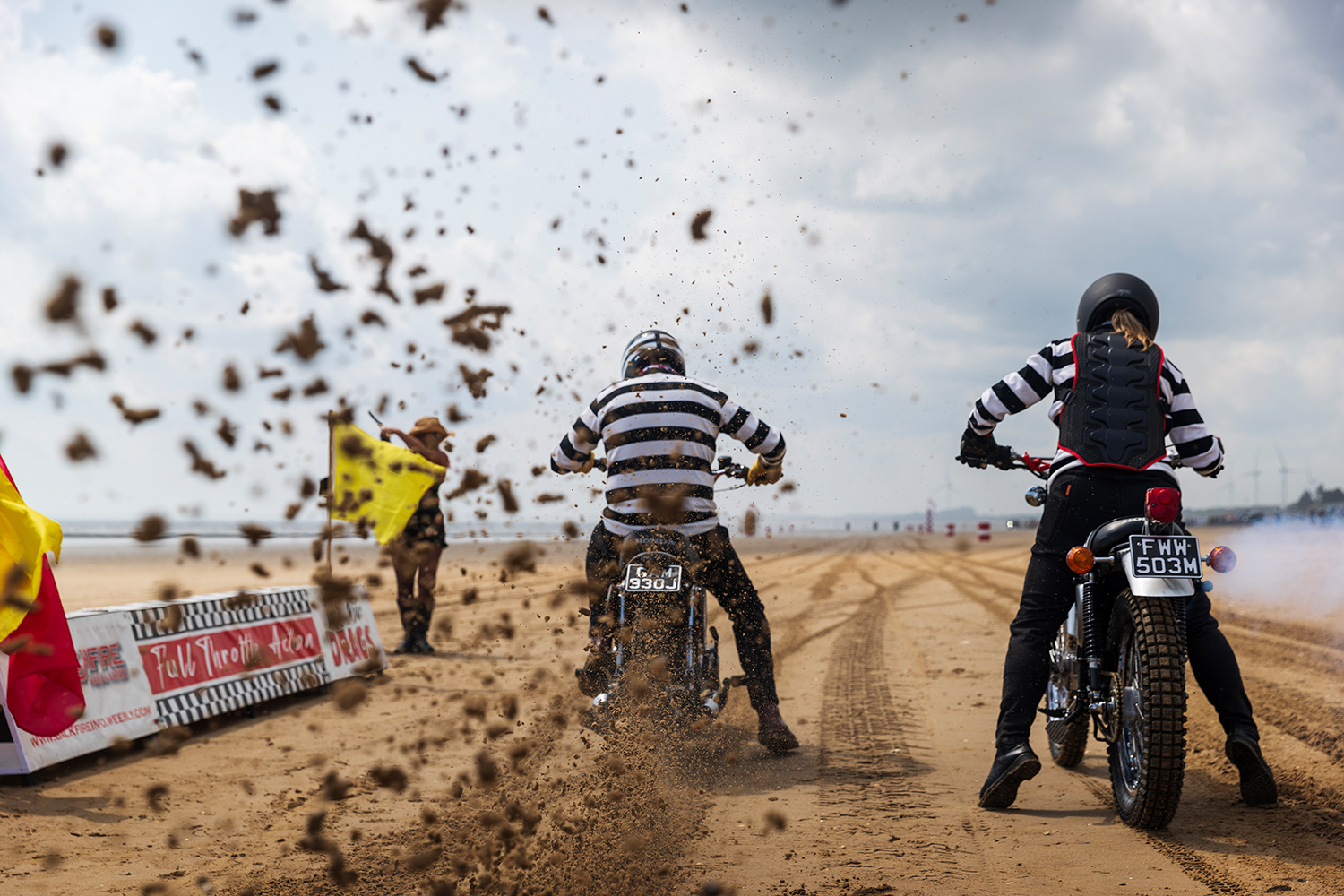 The beach’s 200-yard straightline drag track was a homage to the early days of land-speed testing.