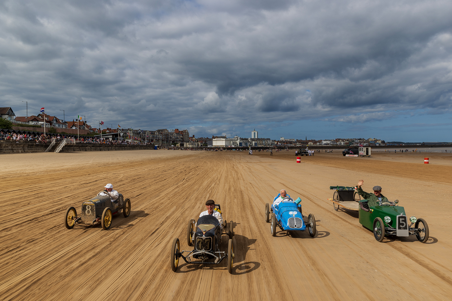 Cyclekarts go head to head.