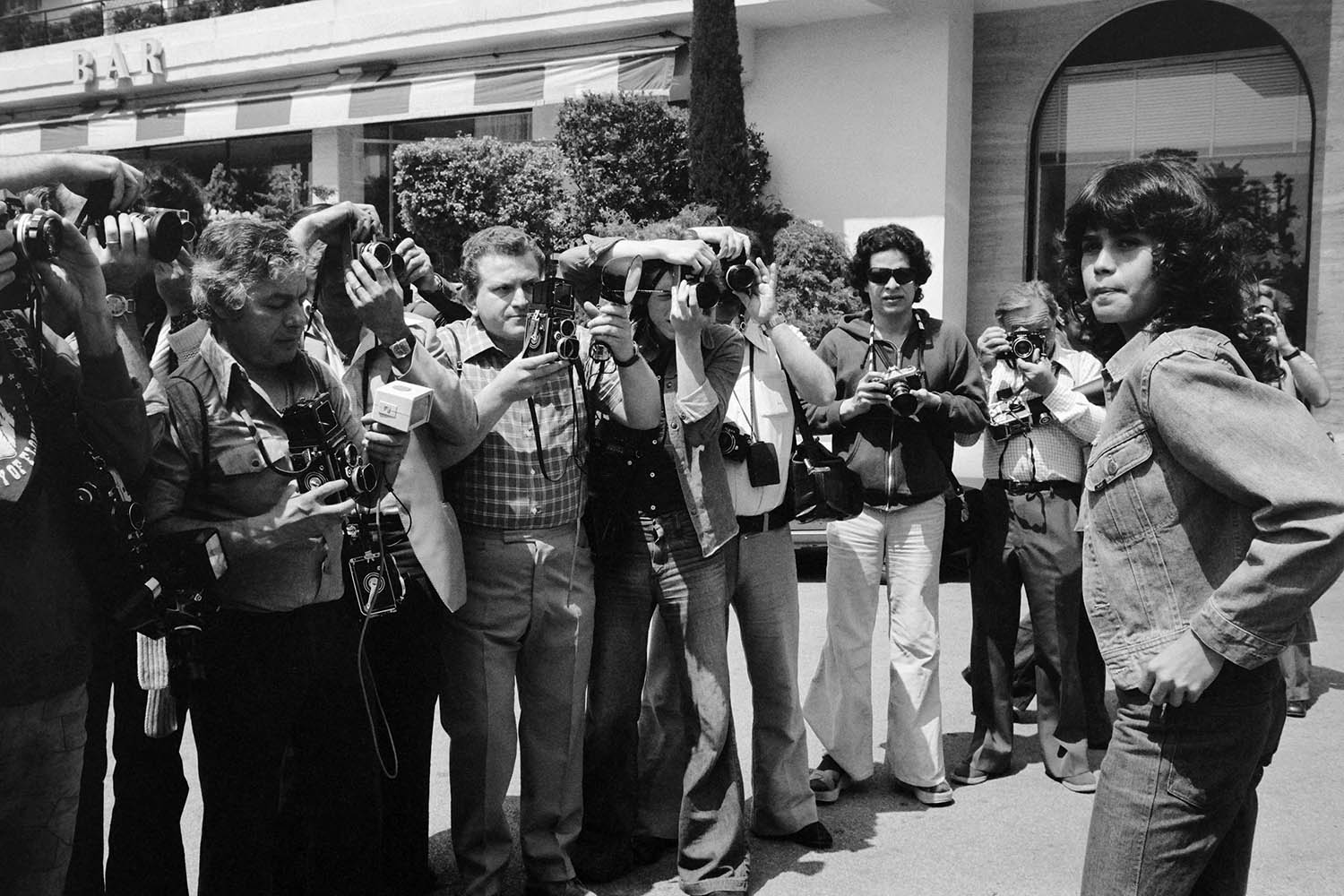 Schneider at the Cannes film festival in 1975