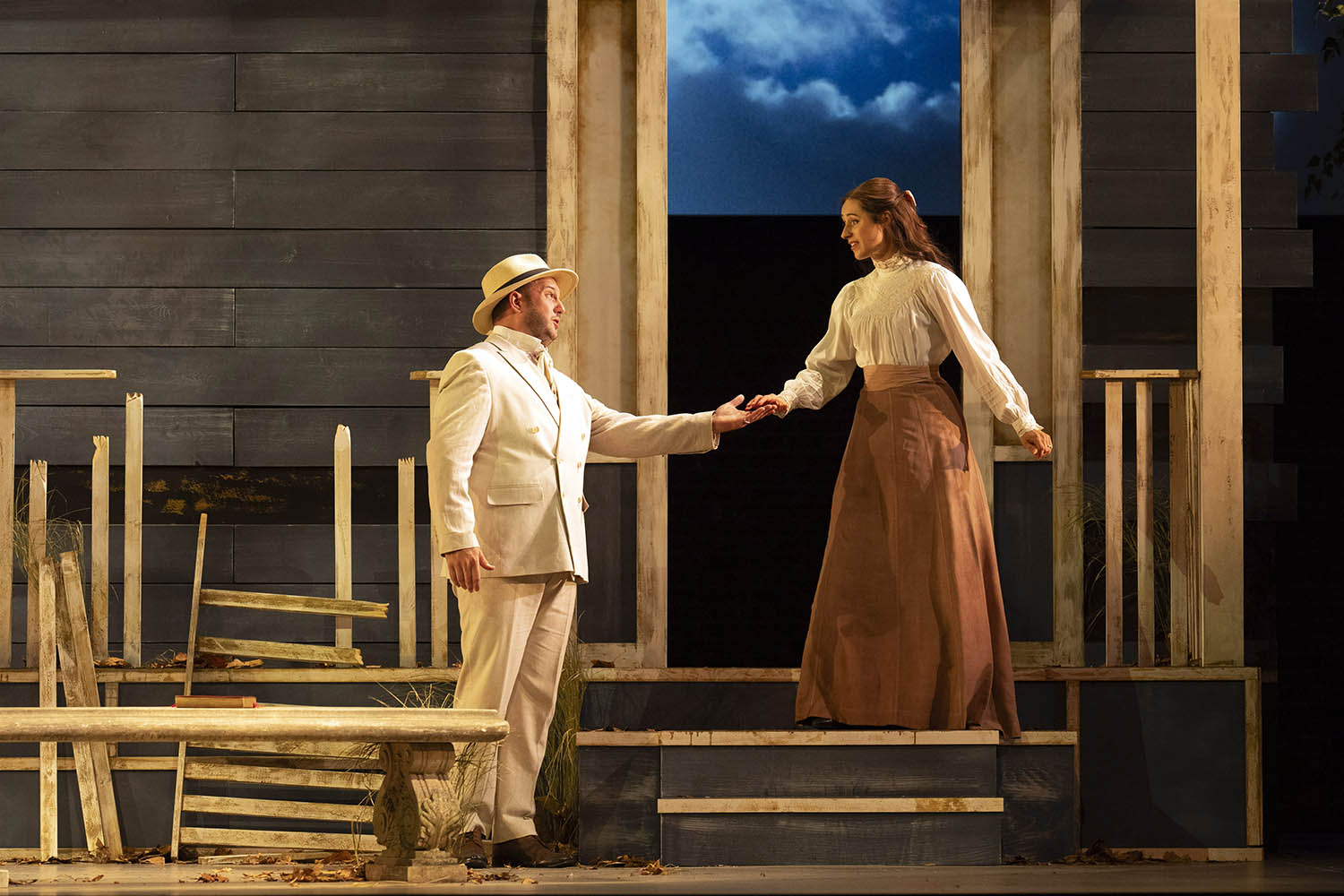 ‘Innocence and desire’: Marcus Farnsworth (baritone) and Susanna Hurrell (soprano) are caught in a tangled love triangle in the new opera at Aldeburgh