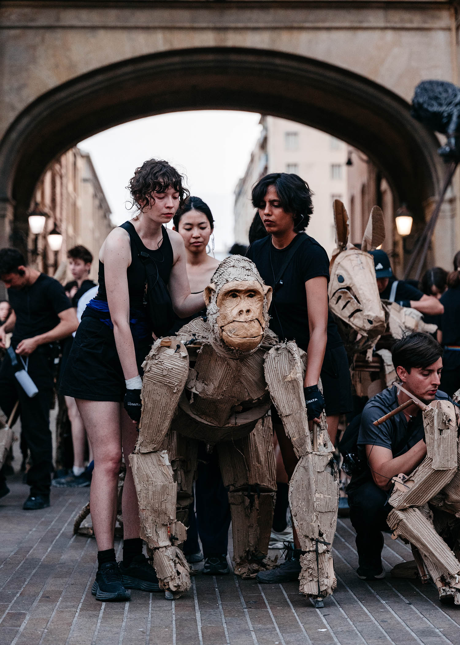 ‘Calm and collaborative’: puppeteers operate The Herds’ gorilla