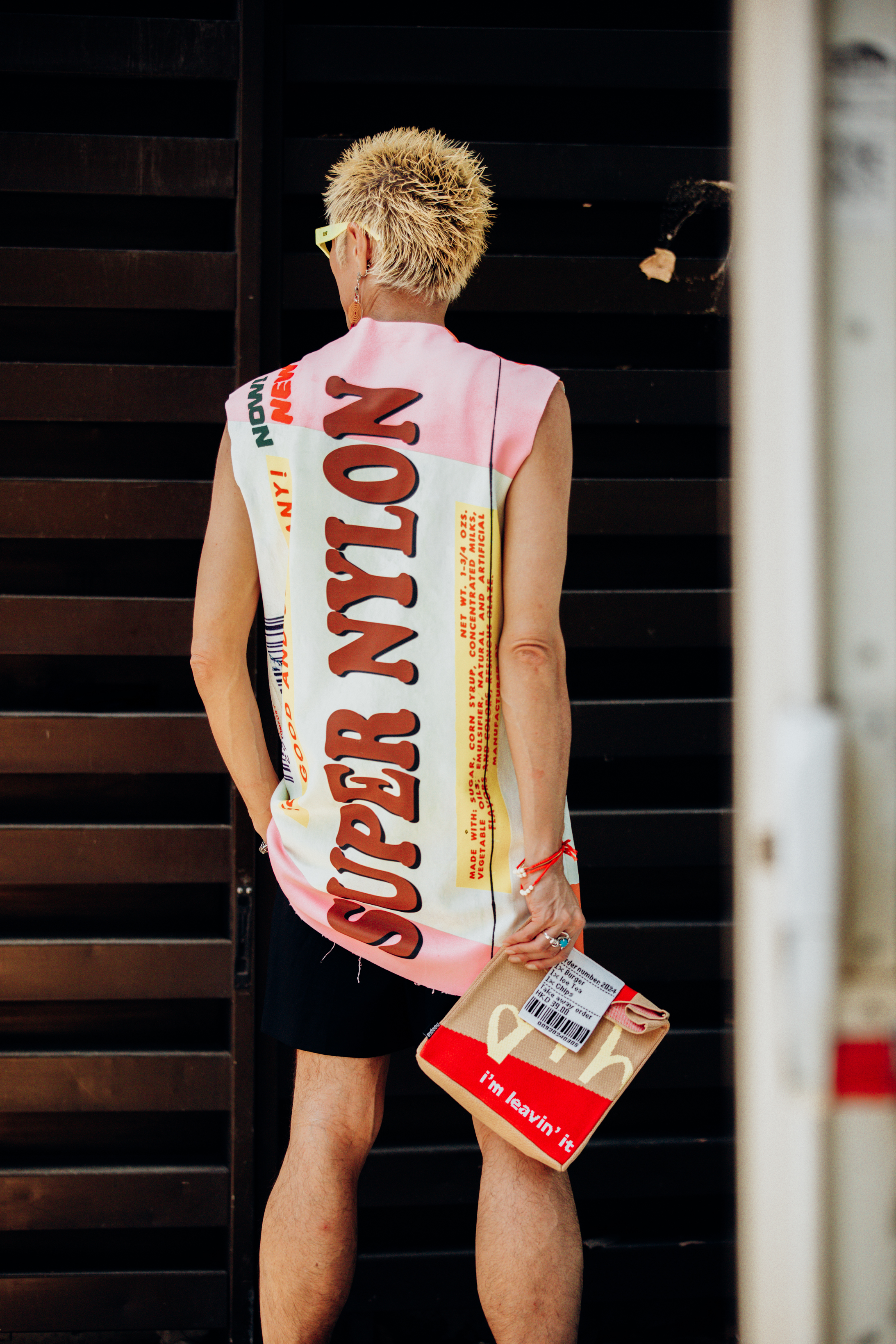 Fashion journalist Yu Masui wearing a Raf Simons top