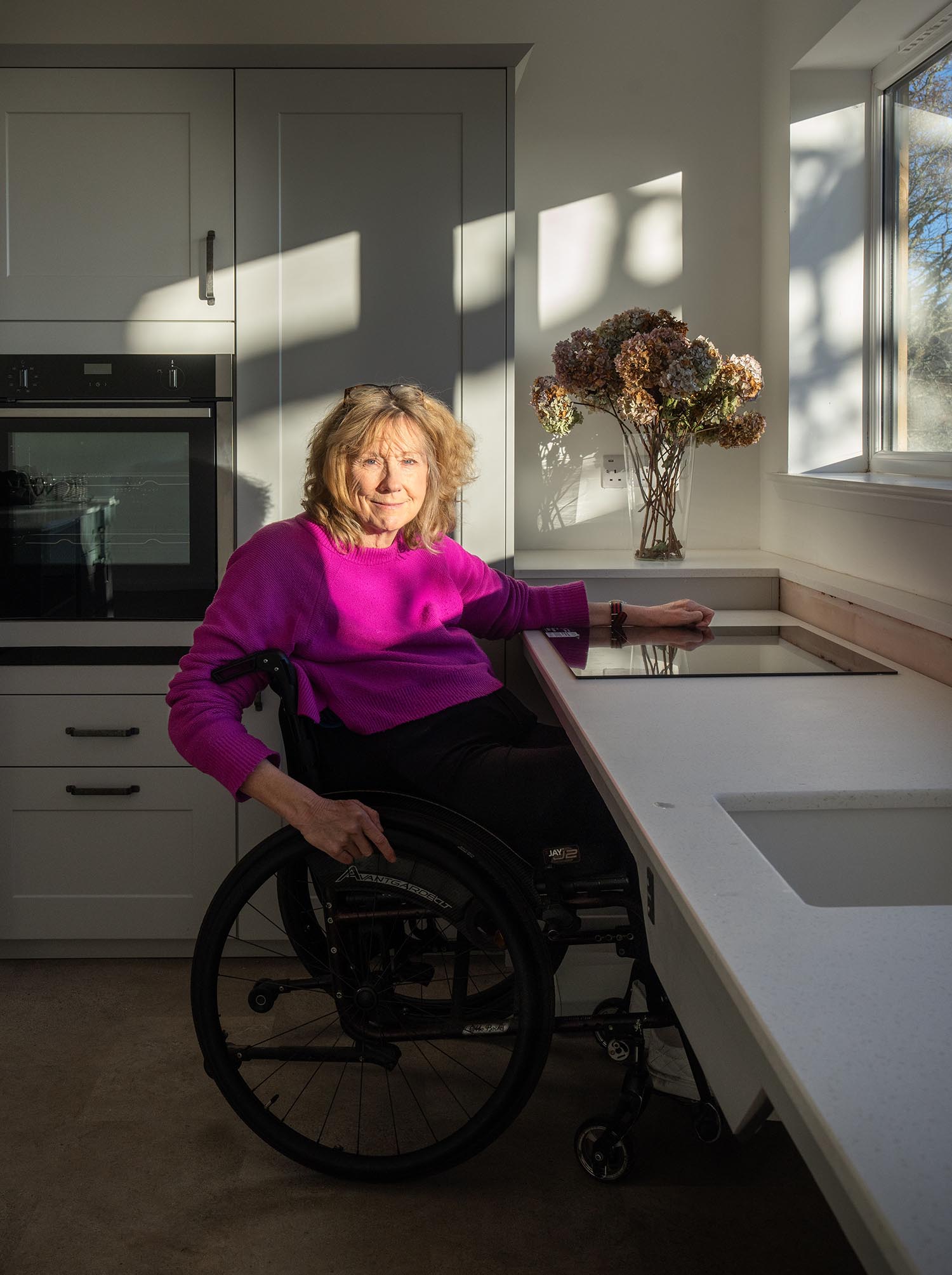 Melanie Reid photographed at her home.