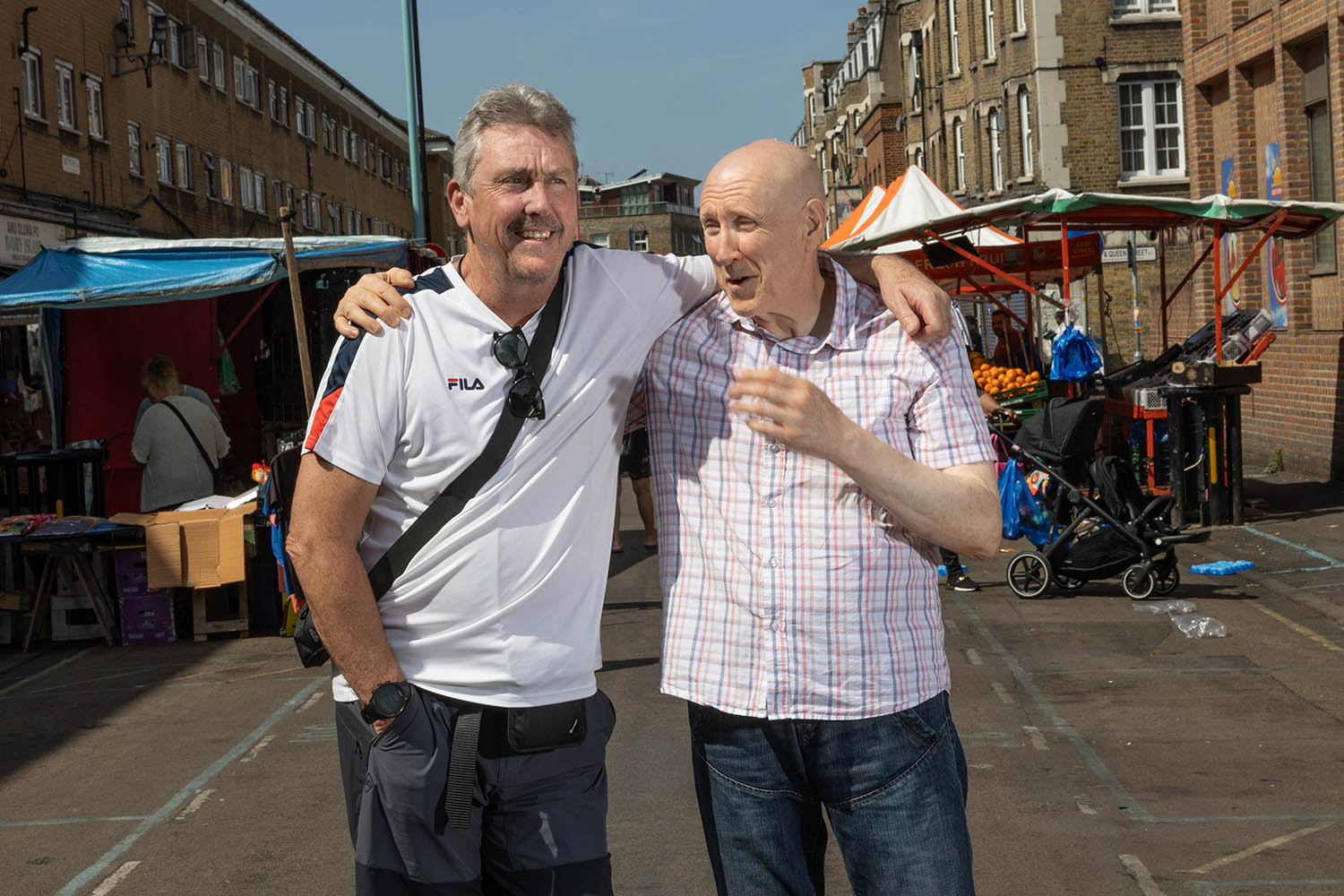 Marty Thorpe (left) and his brother Steve have been reunited after losing touch with each other for all their adult lives. Marty and Steve together as children (main picture)