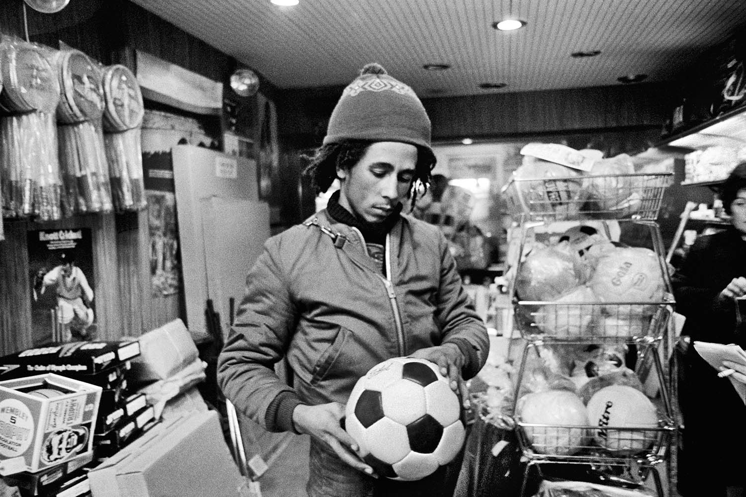 ‘With Bob, no posing was needed’: Marley in a sports shop