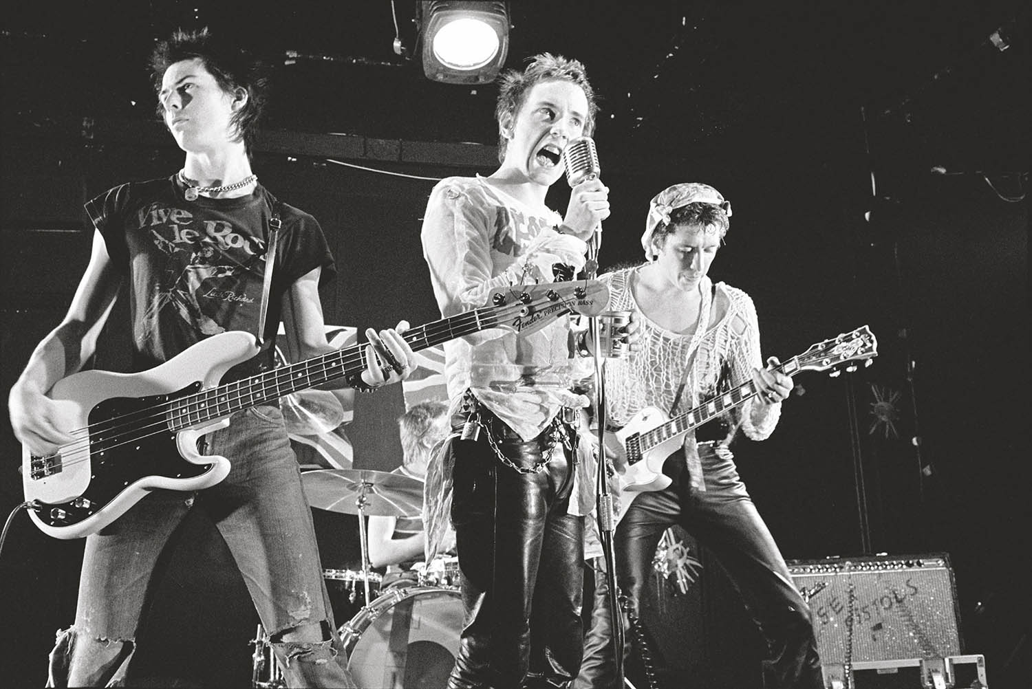 The Sex Pistols performing at the Marquee Club in London in May 1977