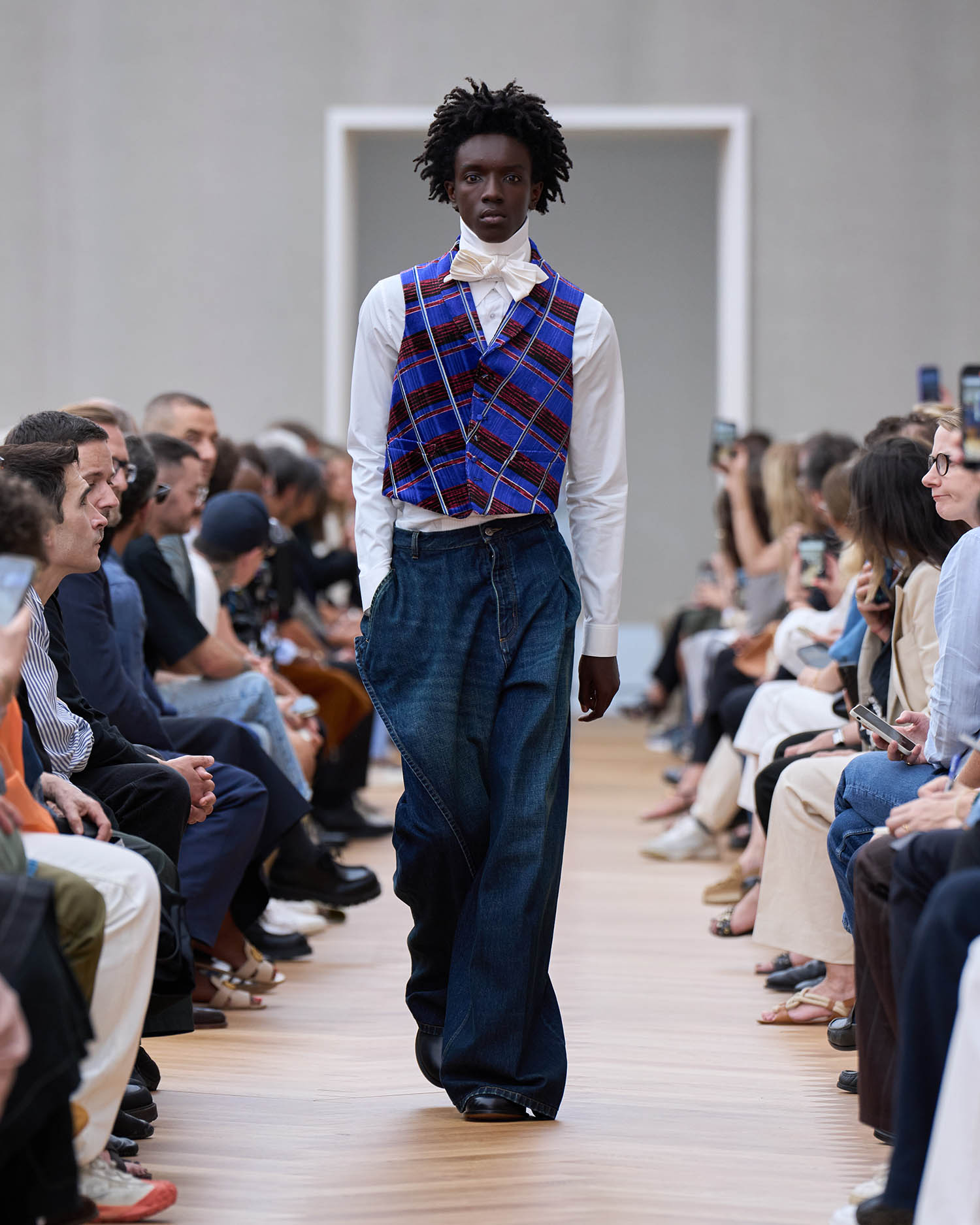 Re-coding saw both denim, velvet waistcoats and shirting as hero pieces