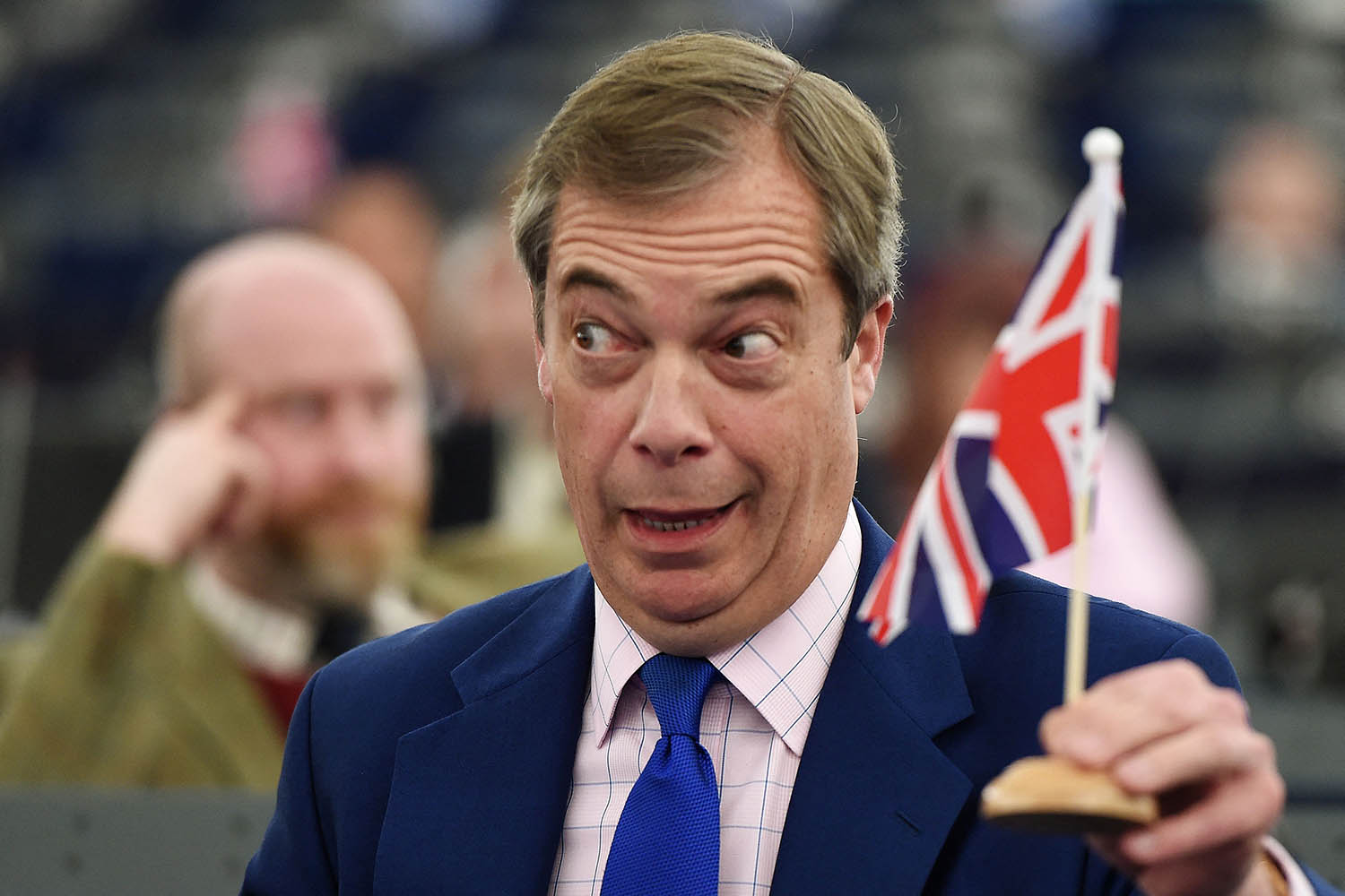Flying the flag: Nigel Farage