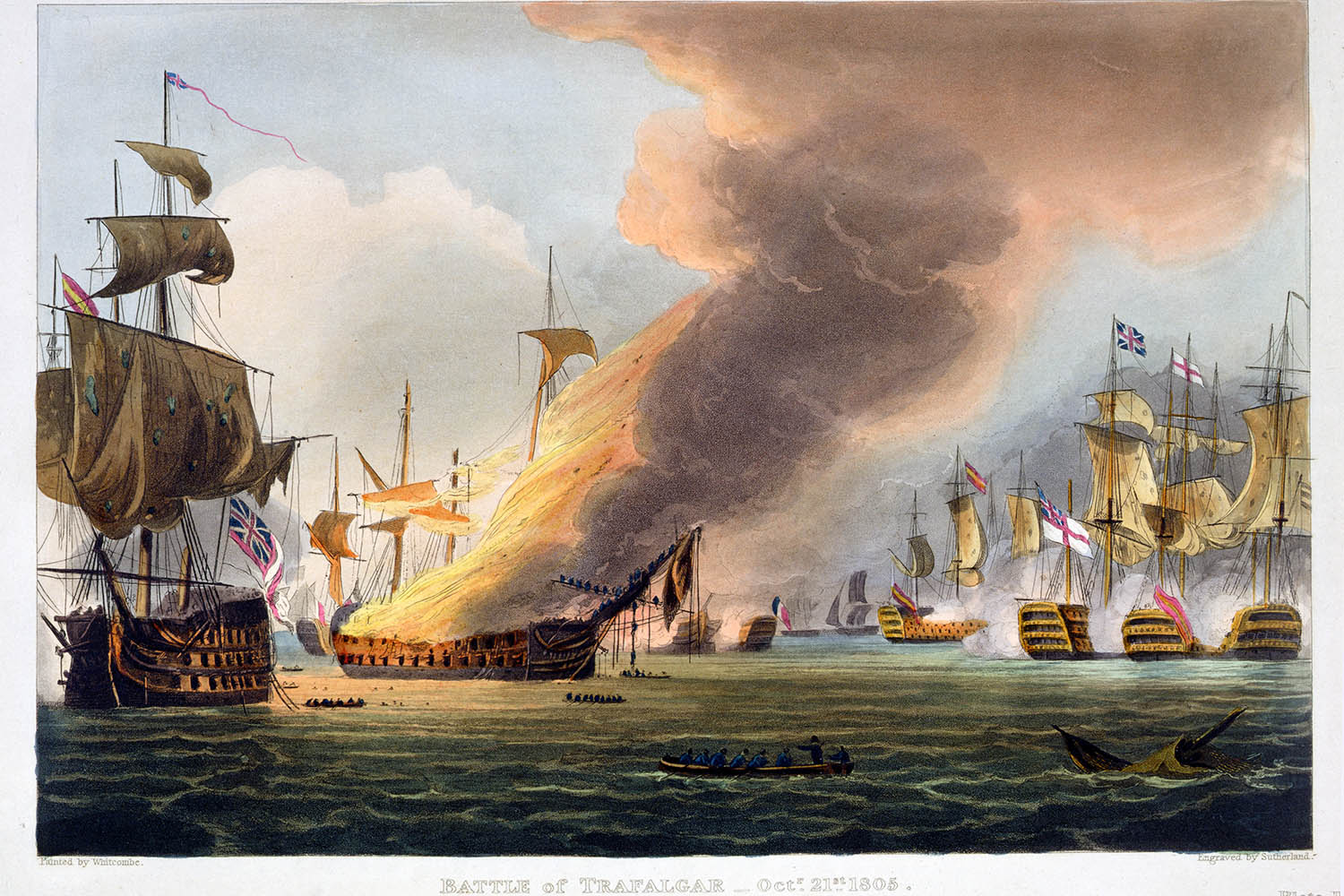 The Battle of Trafalgar, 21st October 1805 by Thomas Sutherland