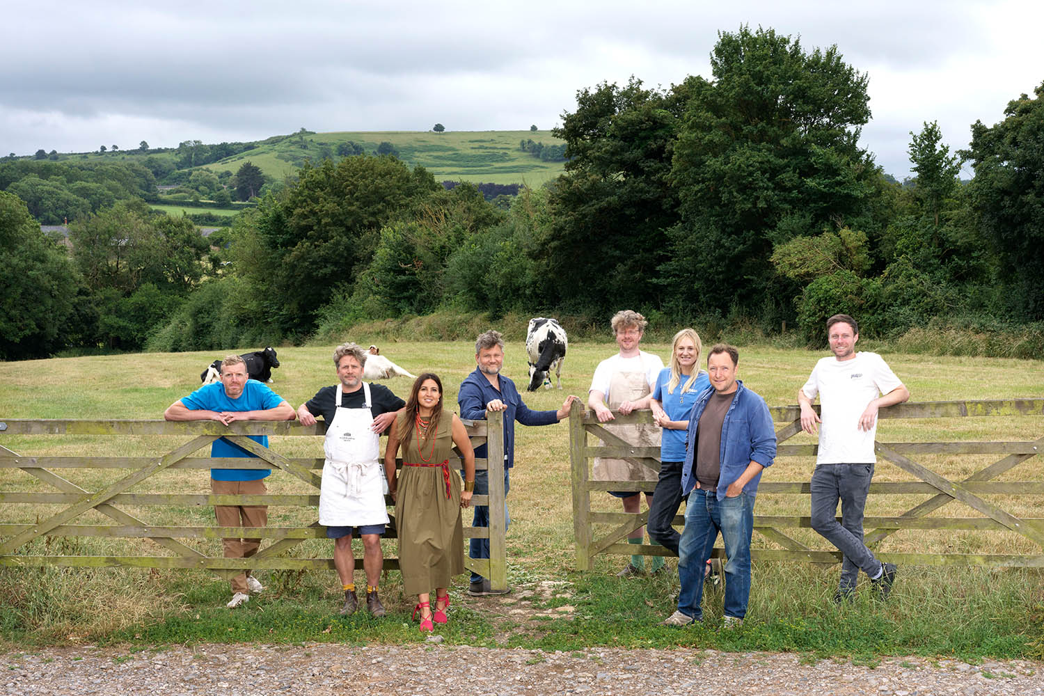 The Westcombe Dairy crew: the people behind Brickell’s, Woodshedding, Landrace and Fire Made, in Somerset. Photograph by Karen Robinson