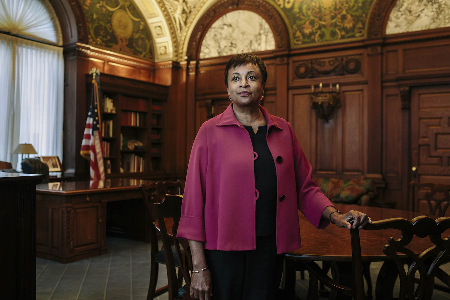 Dr Carla Hayden, pictured in the Library of Congress’s Jefferson Building