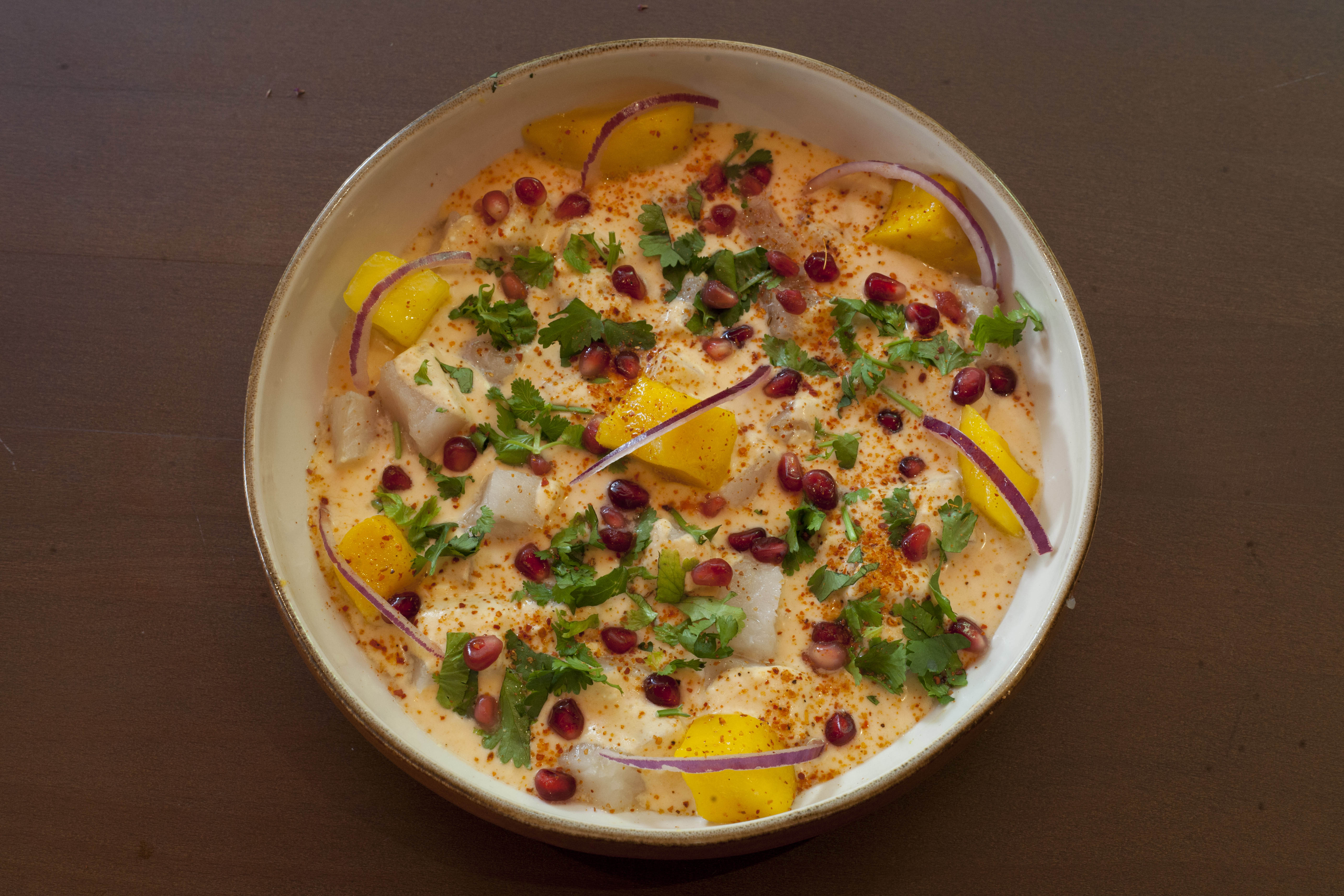 ‘A tray of supermarket fish-pie mix upended into cold custard’: 'coco loco' ceviche