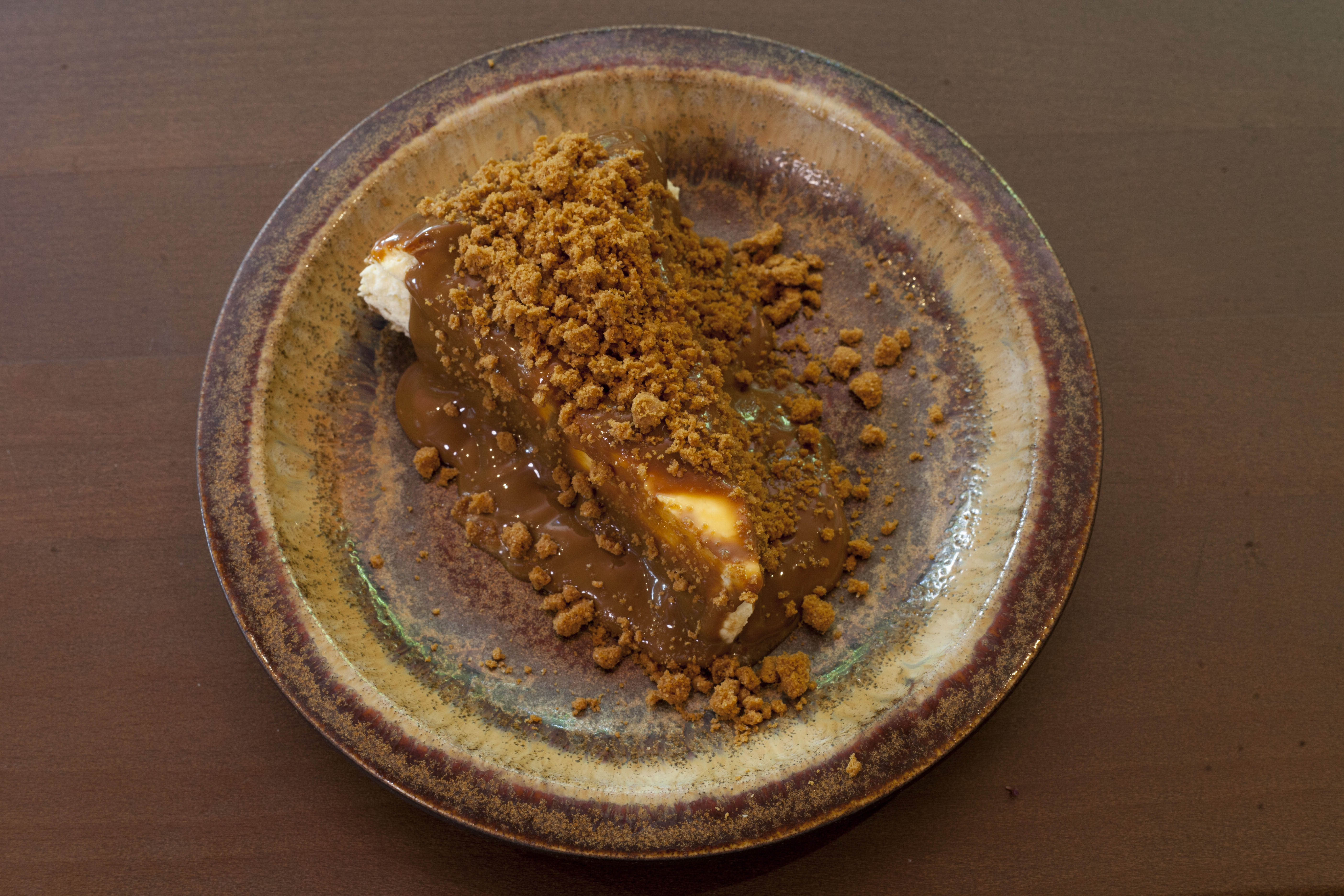 ‘Wincingly sweet’: dulce de leche cheesecake