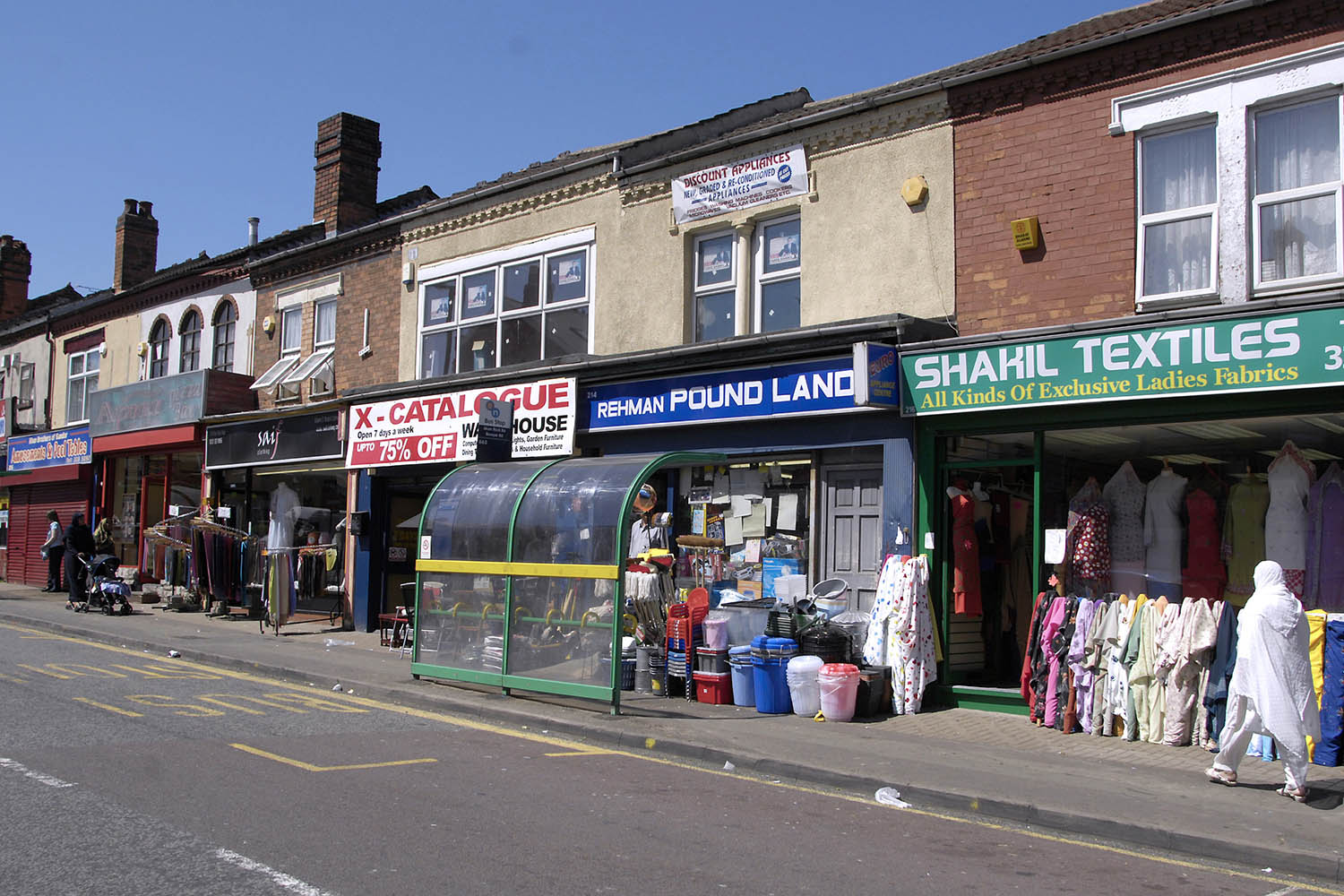 Alum Rock Road in 2008. The area is home to many people of south Asian heritage
