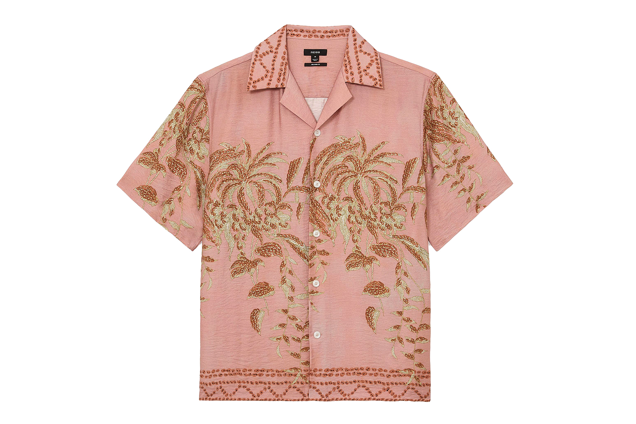 Palm print shirt, £120, Reiss