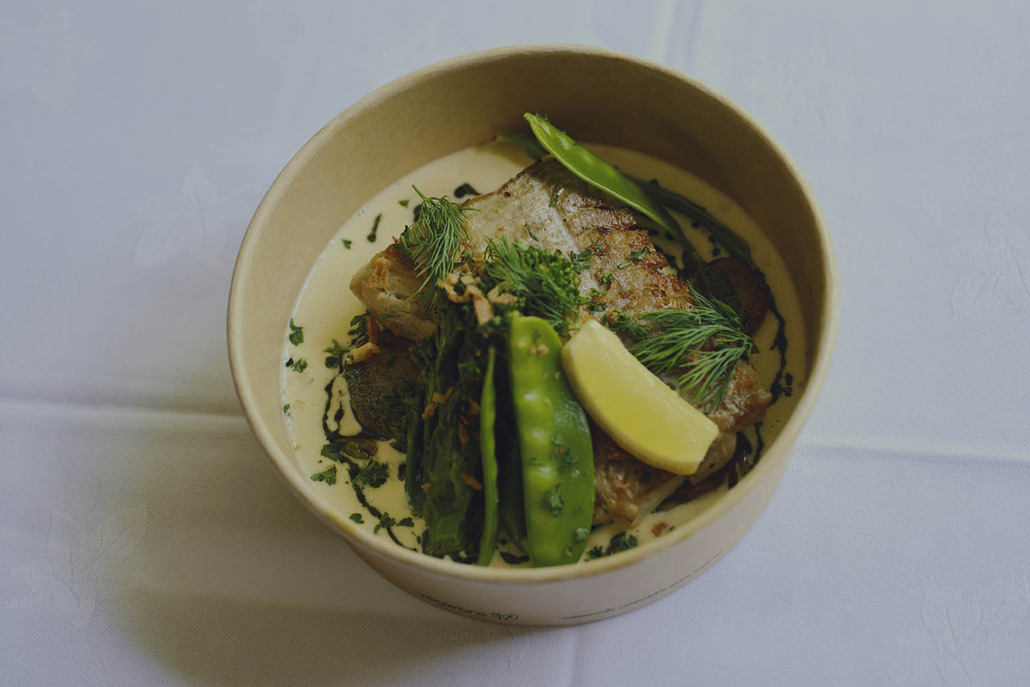 ‘Happily on the firm side’: pan-seared coley in lemon, white wine and cream sauce