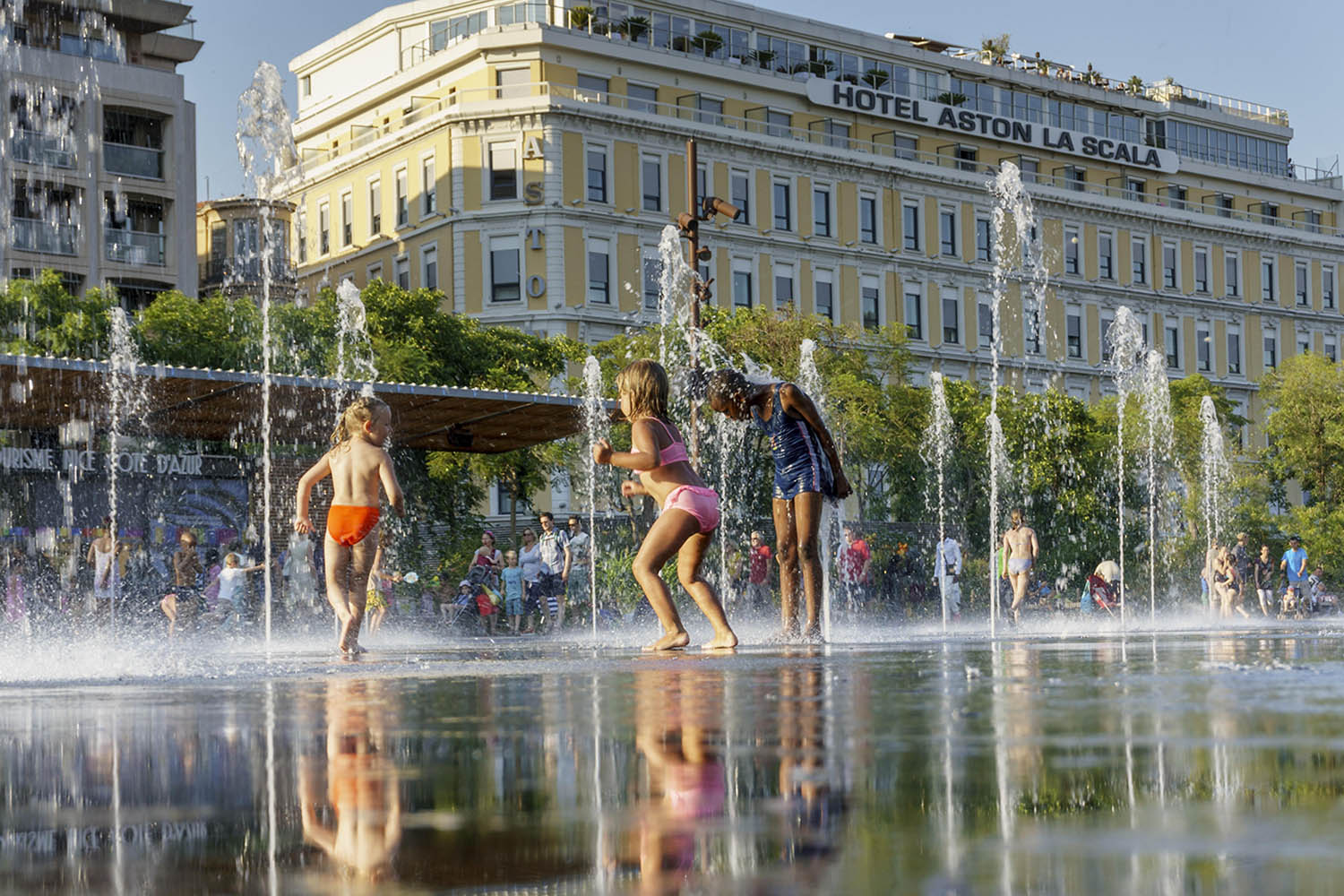 Fountain of youth: the Promenade du Paillon splash pool in Nice