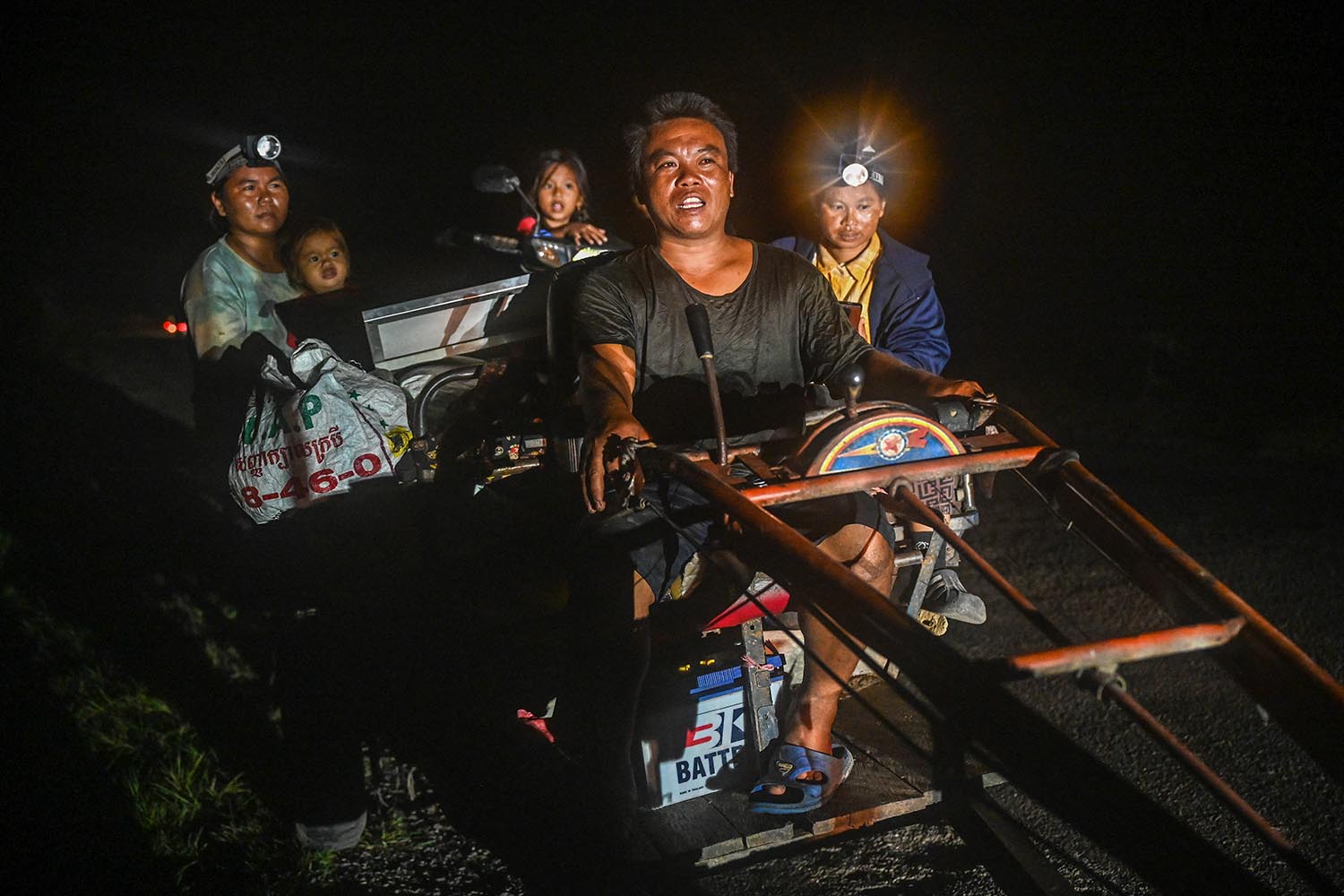 People flee their homes at night in desperation near the border in Oddar Meanchey