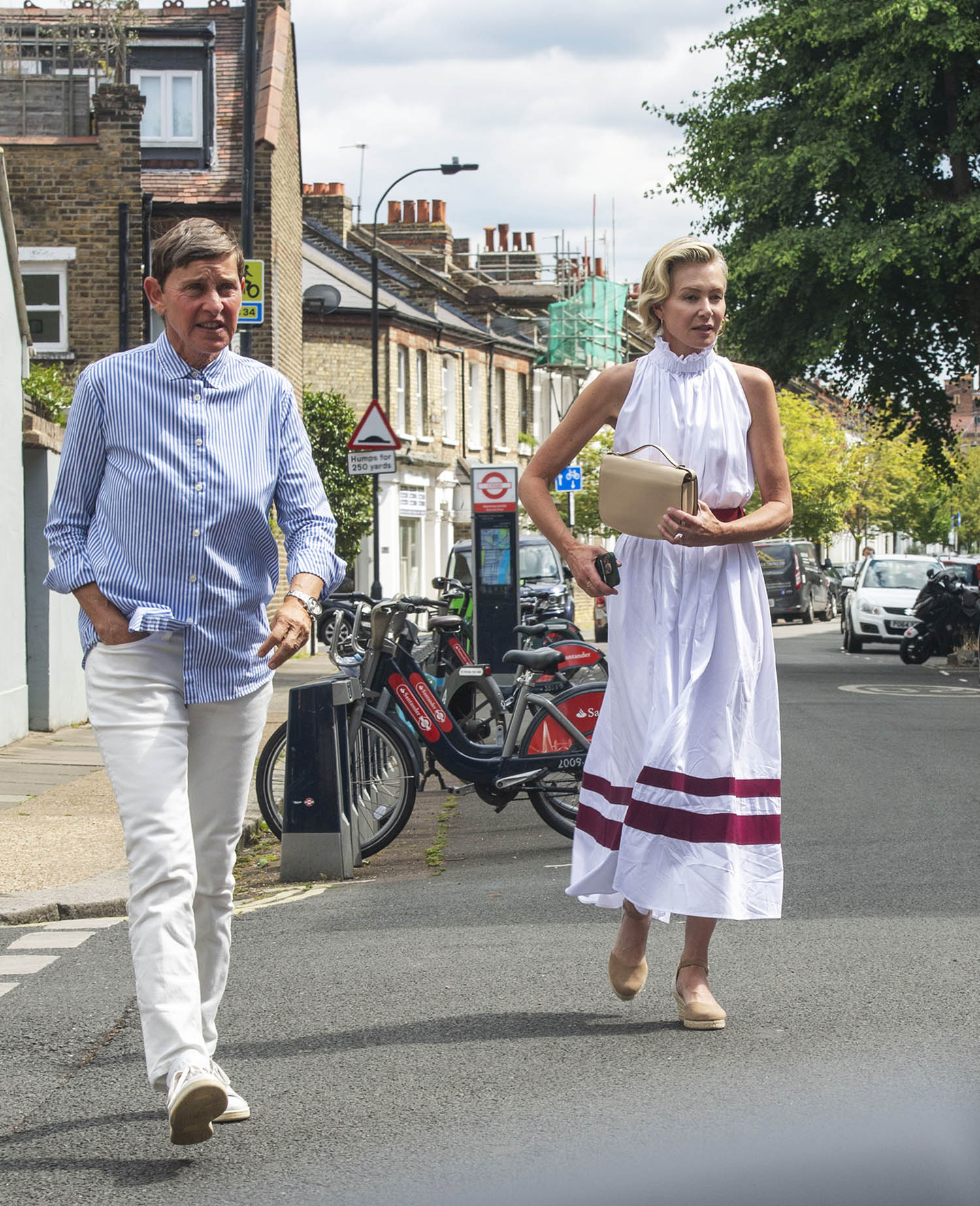 Permanent residents … Ellen DeGeneres with her partner Portia de Rossi in London earlier this month. Photograph: MJ-Pictures.com