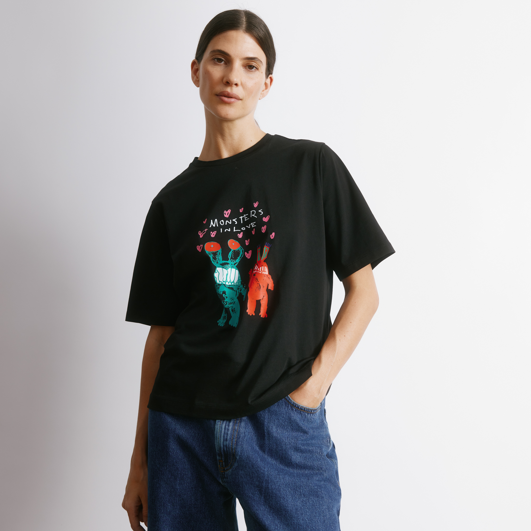 Monsters in loveIndependent fashion brand Albaray has launched a second partnership with disability and social enterprise creative hub Revere the Residence. Two exclusive T-shirts feature designs by resident artist Mr D, a 26-year-old learning-disabled autistic artist from Hackney whose vivid imagination bursts to life in bold and joyful drawings of animals, monsters or fantastical beings. The vibrant and characterful illustrations include ‘Mr D Dogs In Love’ and ‘Mr D Monsters In Love.’ All proceeds will go to help Revere continue to support young adults with learning disabilities. £35 each, available in size 8-18 from Albaray