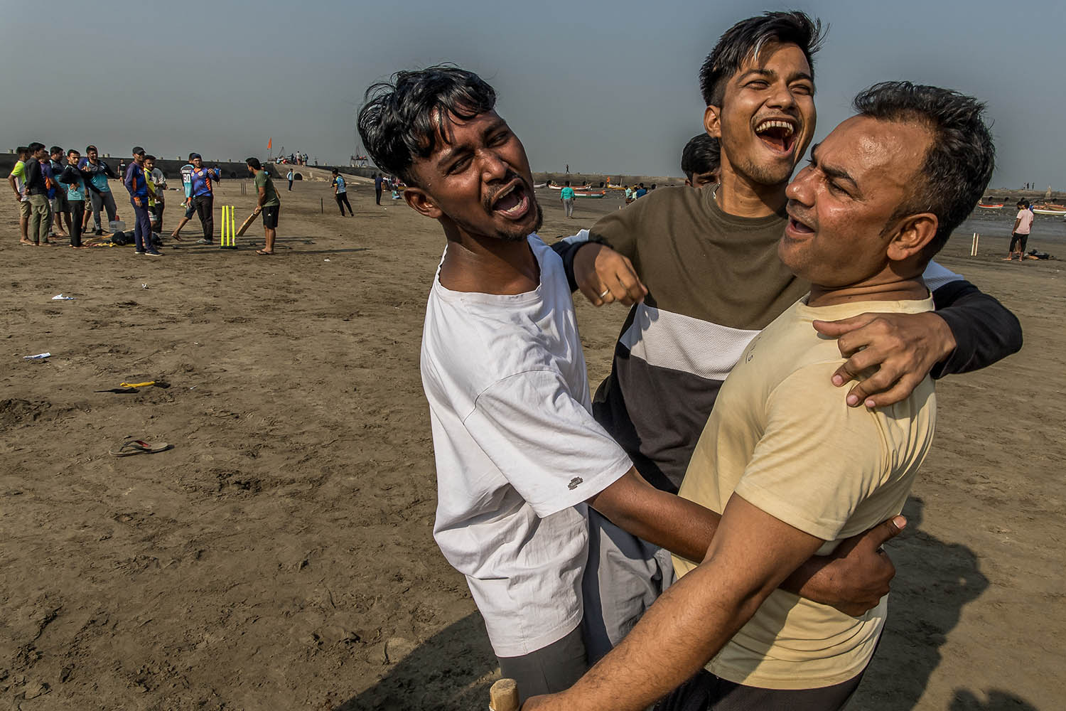 Hit for six on the beach at Juhu, Mumbai. Cricket inspires almost religious fervour in India