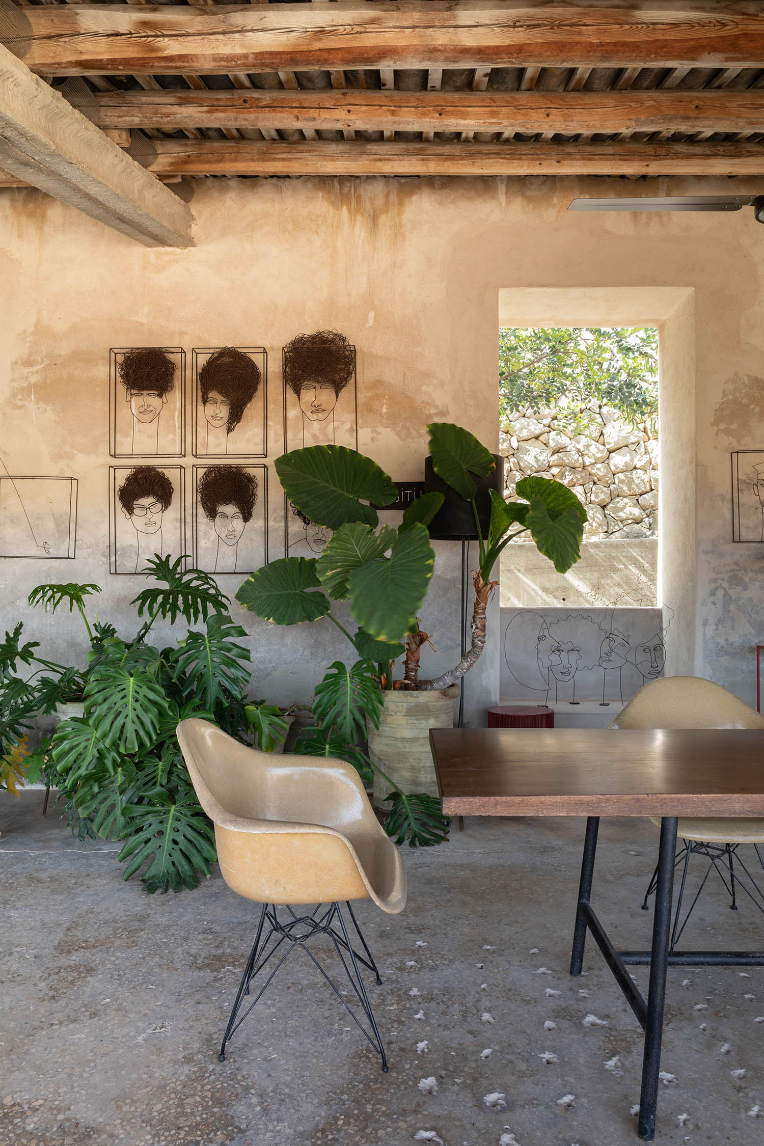 ‘The beauty and freedom of this place are a great gift’: the dining area is open to the elements