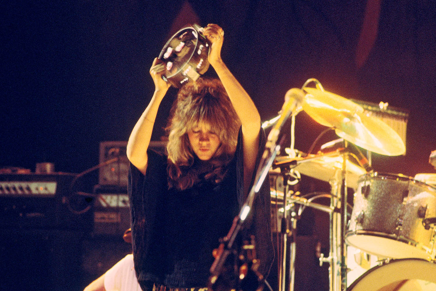 Stevie Nicks performing with Fleetwood Mac in 1976