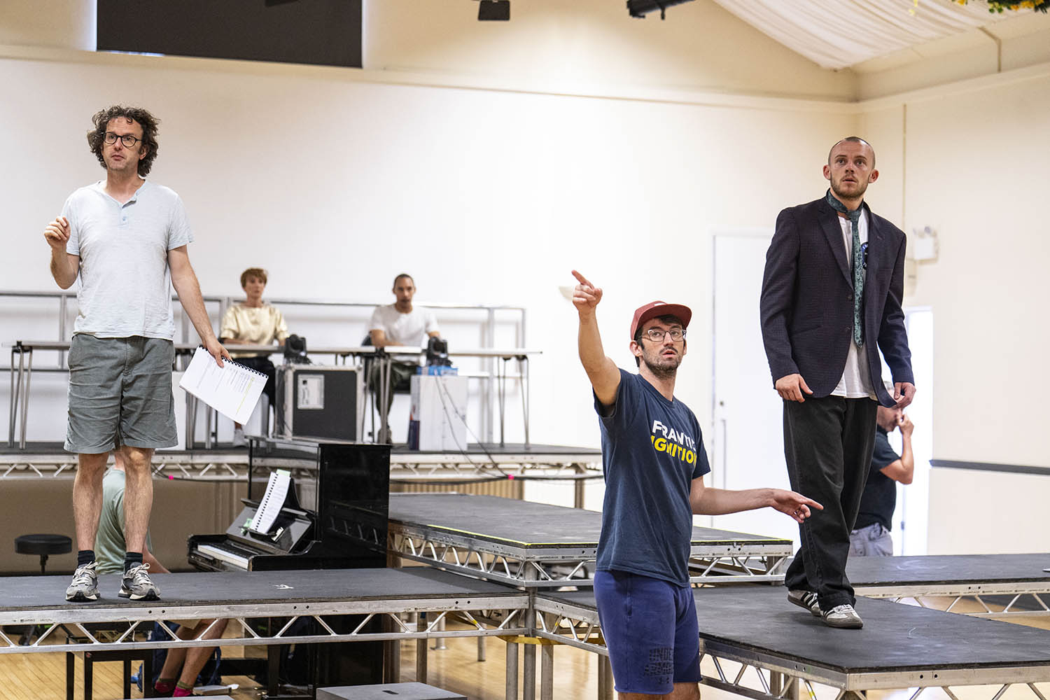 The ensemble members of the Aurora Orchestra rehearse their upcoming production Shostakovich 5