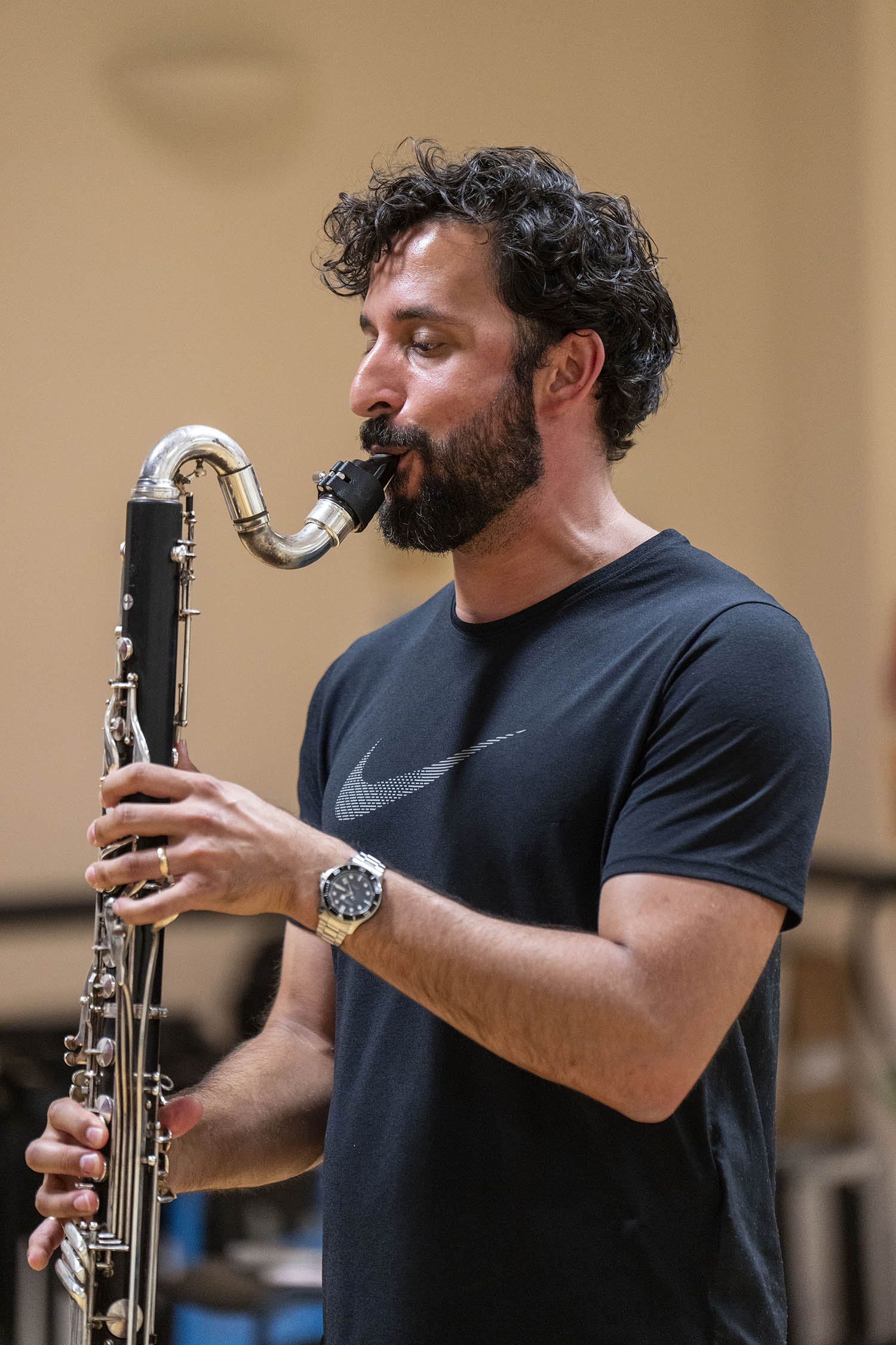 Max Welford on bass clarinet
