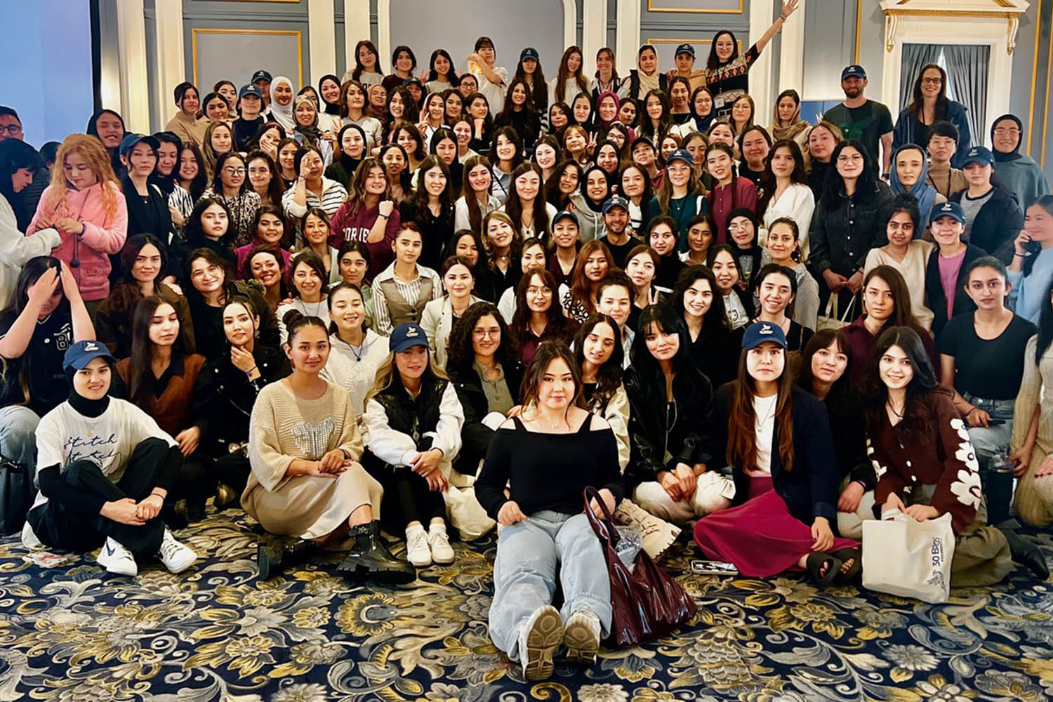 Some of the schoolgirls after their safe arrival in Canada