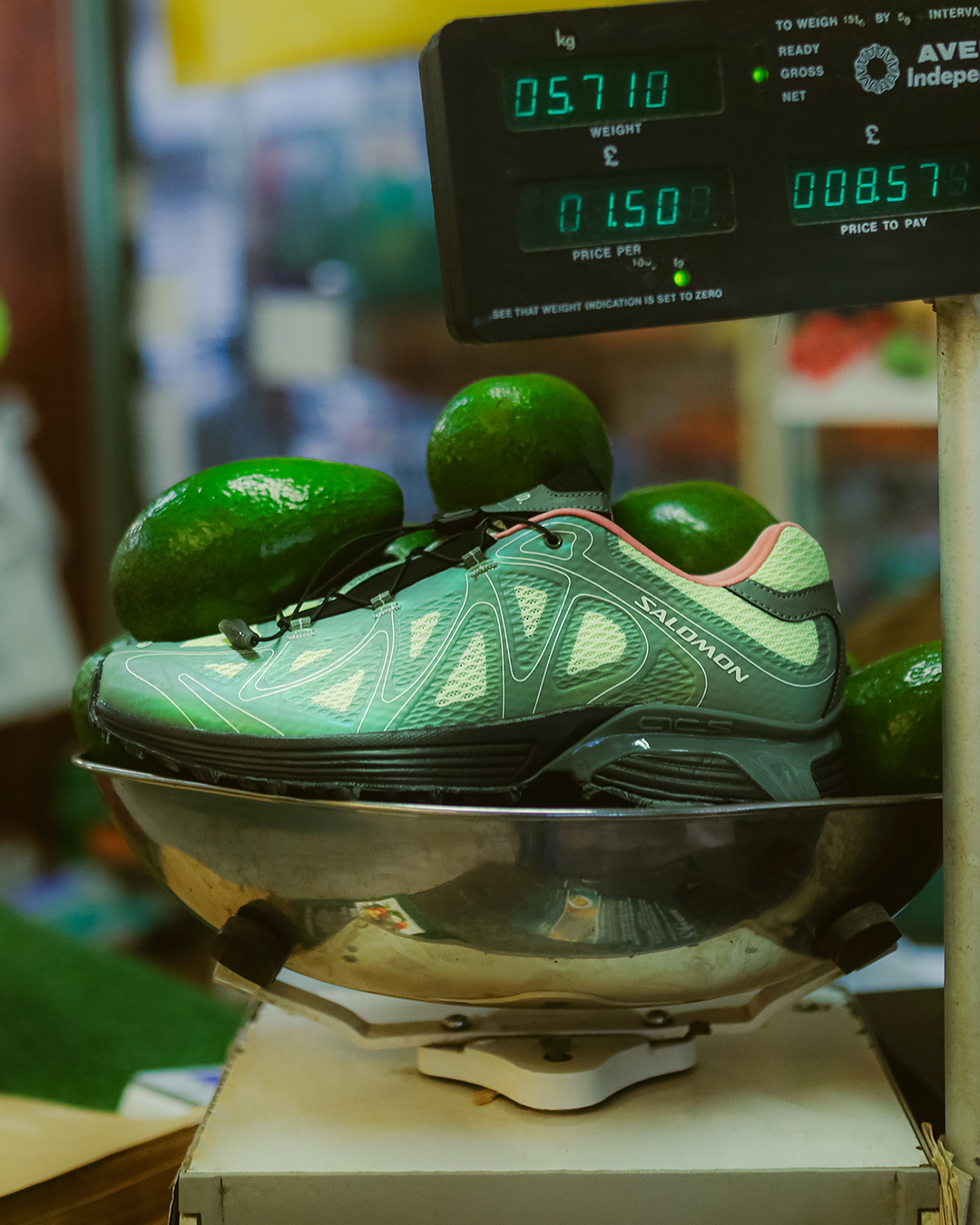 Holy Guacamole!Continuing with their long lineage of Salomon collaborations, END return with their own rendition of Salomon’s new XT-Whisper Void sneaker, inspired by our favourite breakfast fruit, the avocado. Salomon's comfort, and functionality has allowed the brand to grow in popularity and gained a faithful audience of sneakerheads. The updated XT-Whisper Void, comes in a colourway that mimic the gradient in an open avocado and features Salomon’s trademark Quicklace system. END. x Salomon XT-Whisper Void sneaker £145, END