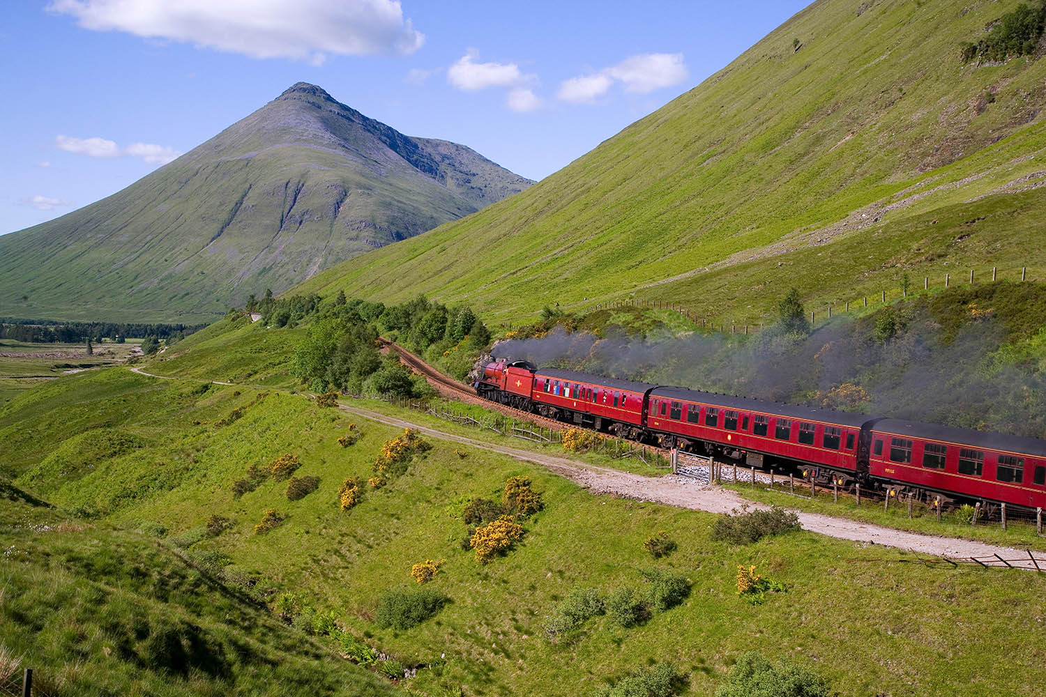 Hogwarts Express seen at Auch, near Tyndrum