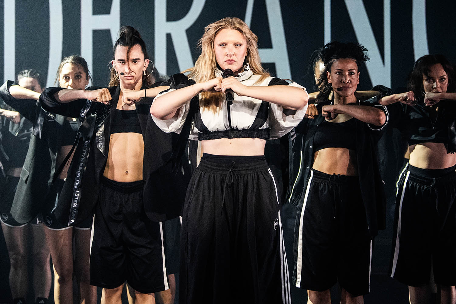 Self Esteem with dancers on her current tour. Photo by Aaron Parsons