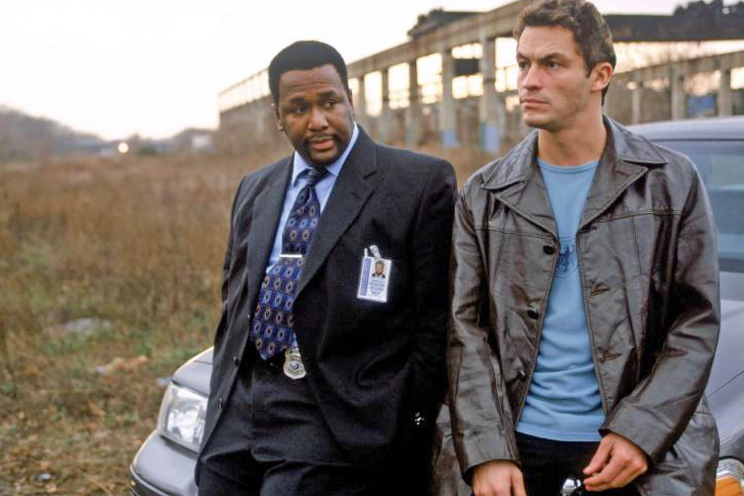 Wendell Pierce and Dominic West in The Wire