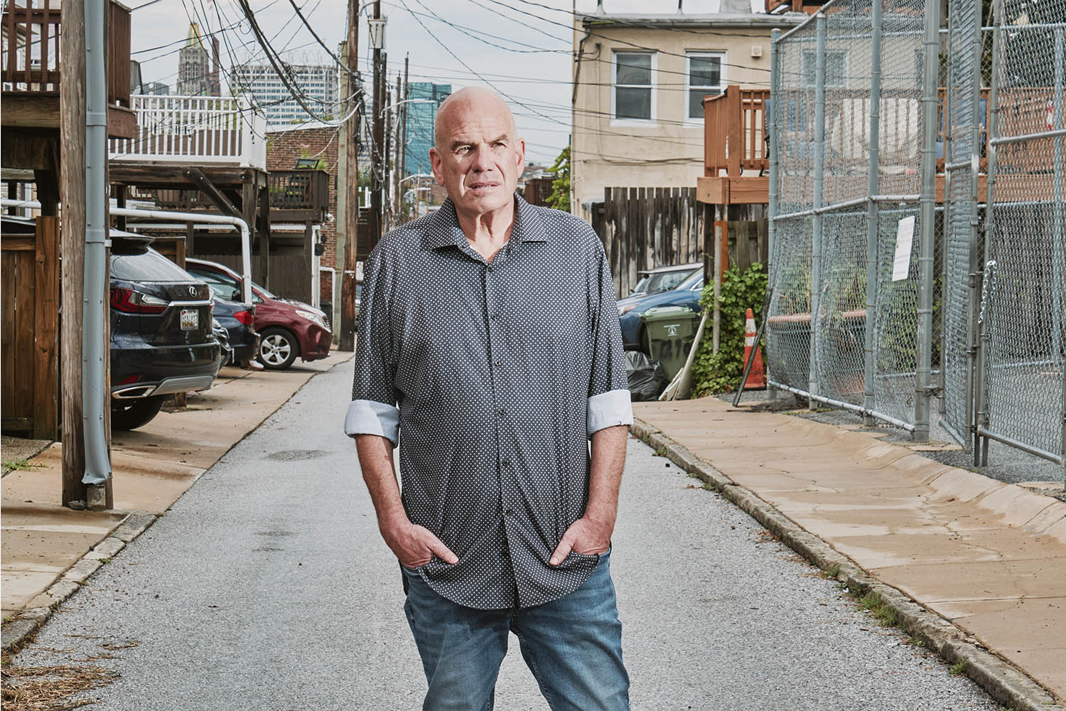David Simon photographed for The Observer in Baltimore