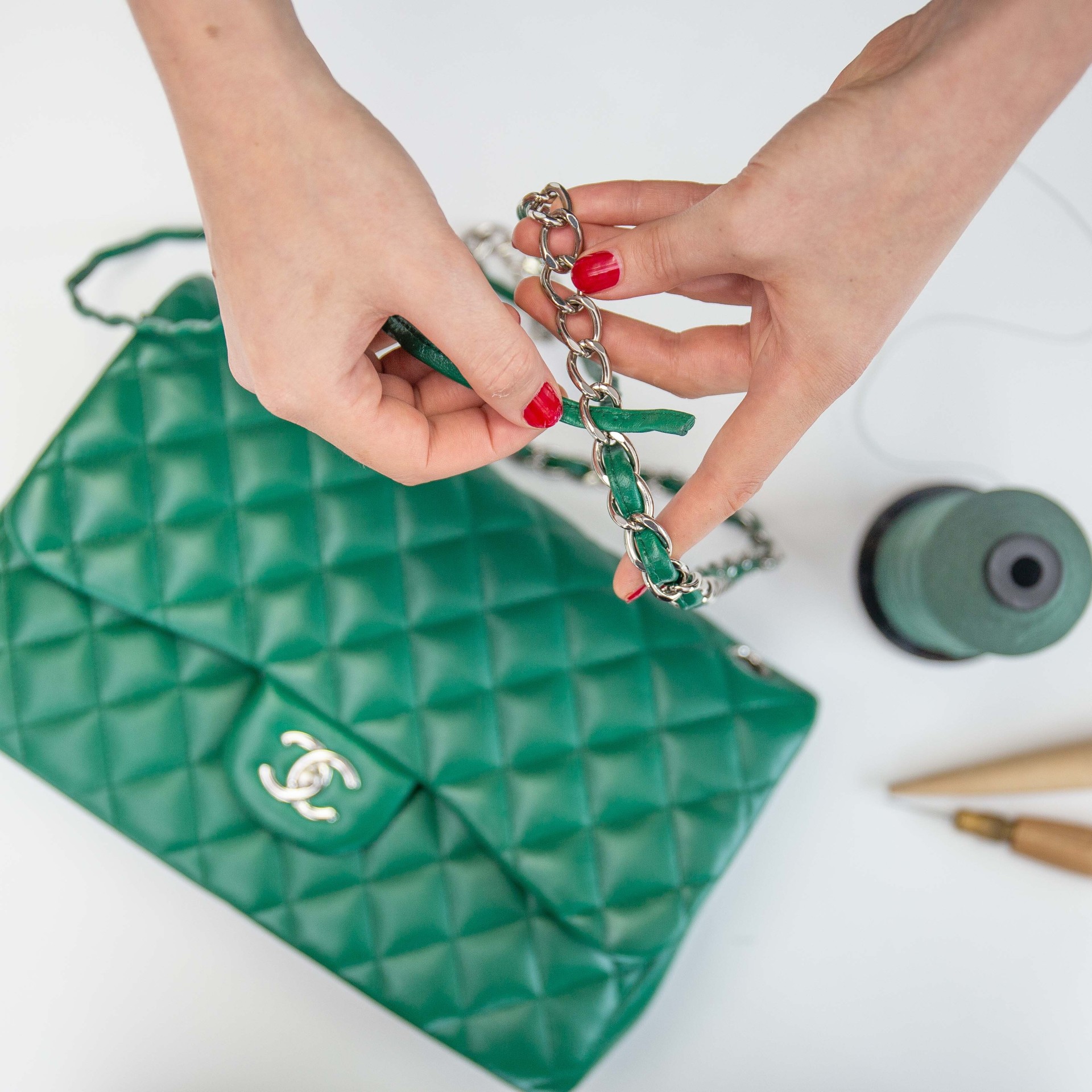 Give your bag a glow-upIf your designer bag is starting to look tired and worn from daily use, get a little TLC and an expert from The Handbag Clinic, lead by co-founder and CEO Charlotte Staerck – known for her lifelong passion for designer handbags, and with a family legacy in leather and fabric restoration. They can make your bag look as good as new in no time. Treat your trusty companion (let’s face it, you spend everyday with your bag) to a spa day. With professional attention the clinic can repair and restore anything from a broken handle to deep scratches, tears to the lining to fixing hardware. From £95–£575, The Handbag Clinic