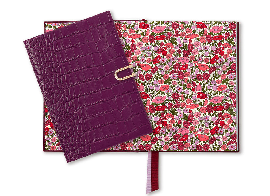 Floral delightTo celebrate the launch of Smythson in Liberty, the brands have developed an exclusive limited-edition range. The collection features a selection of Smythson’s signature notebooks and diaries in Liberty purple, Smythson’s Nile blue, and a seasonal coral colourway, each lined with a coordinating iconic Liberty print fabric: Strawberry Thief, and Poppy Forest. The perfect way to keep yourself organised in style. From £75, Liberty London