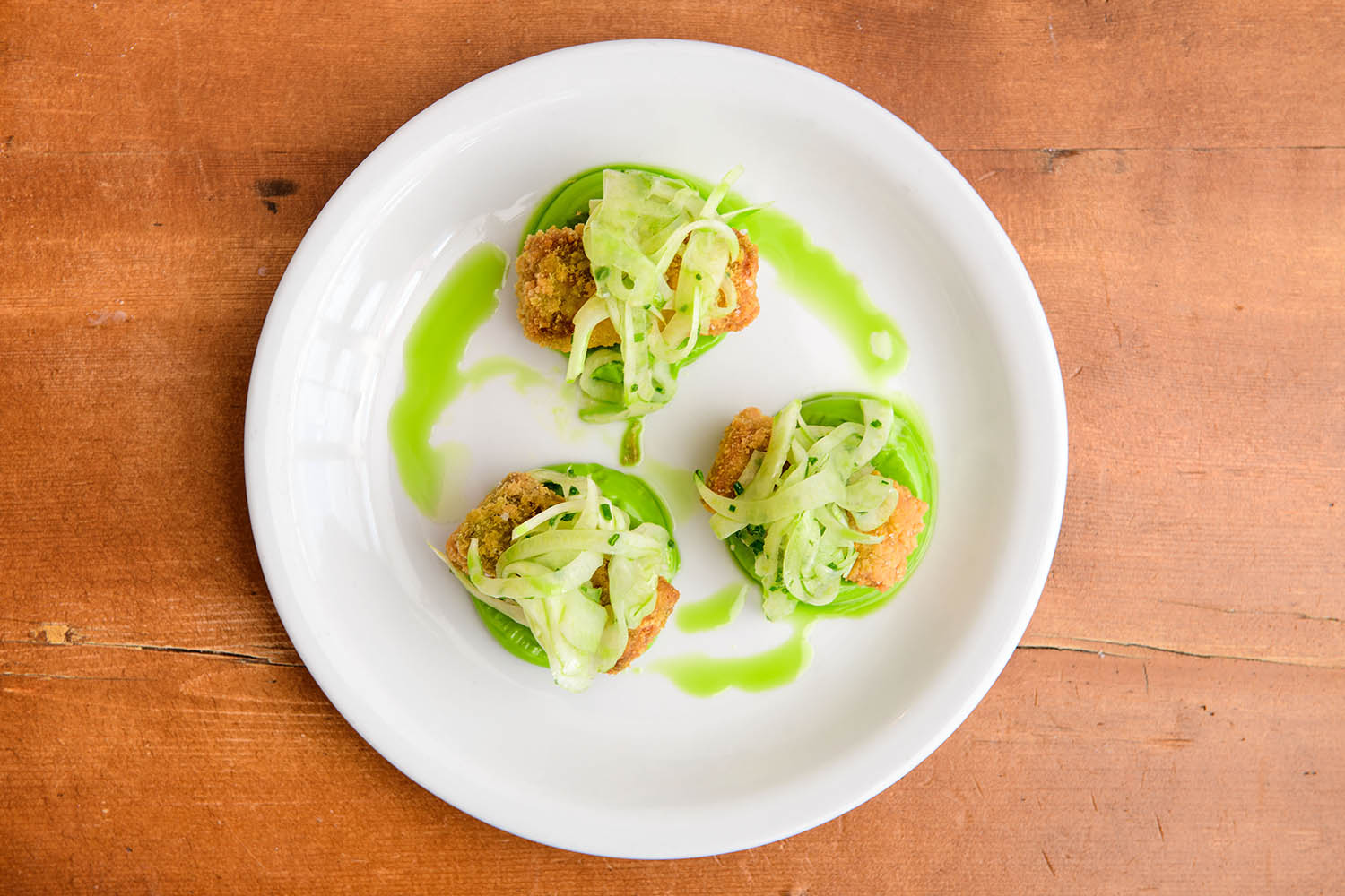 ‘Succulent, sharply crisped’: crispy pork croquettes