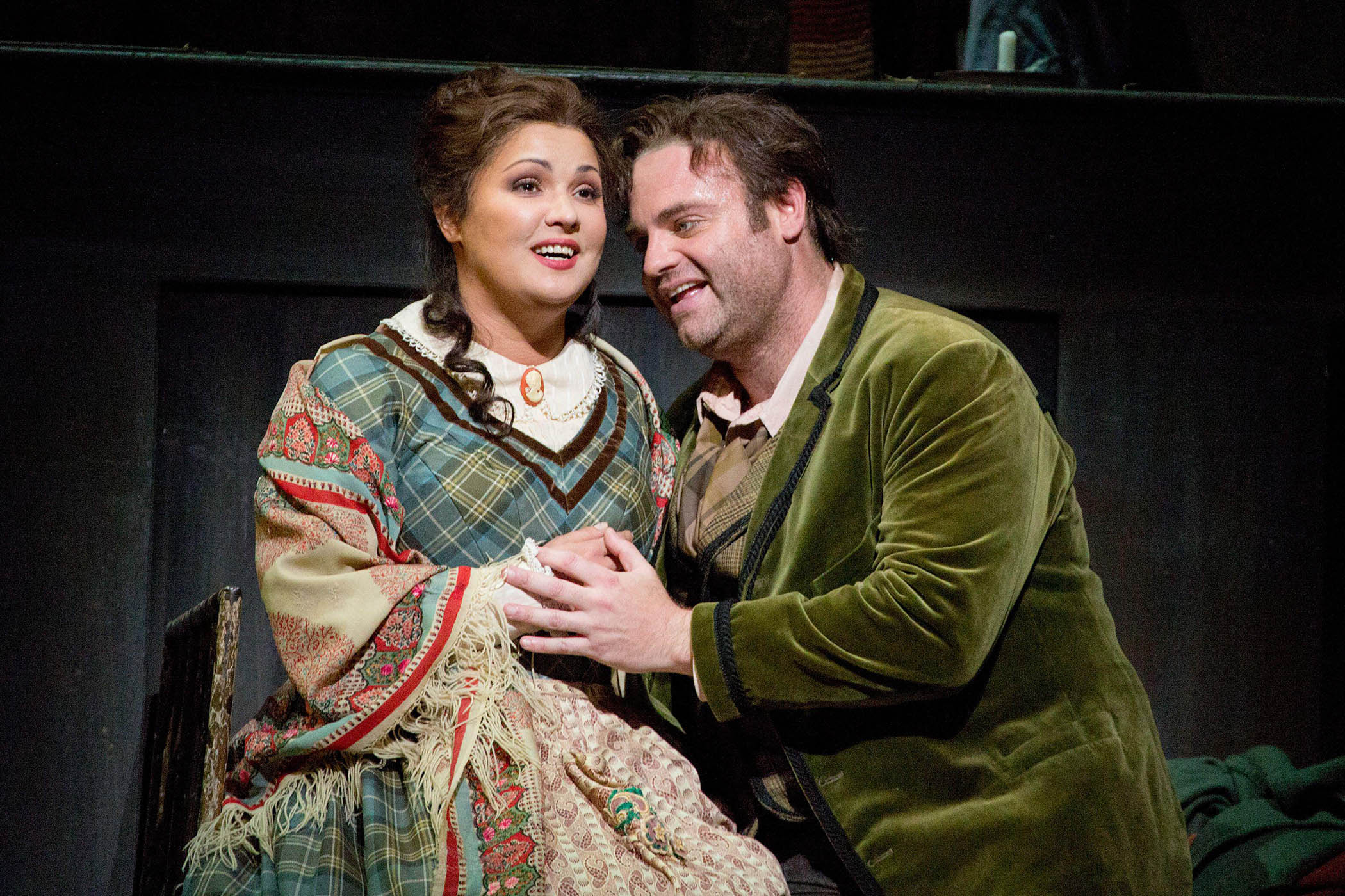 Netrebko and Joseph Calleja in the 2015 production of La Bohème at the Royal Opera House