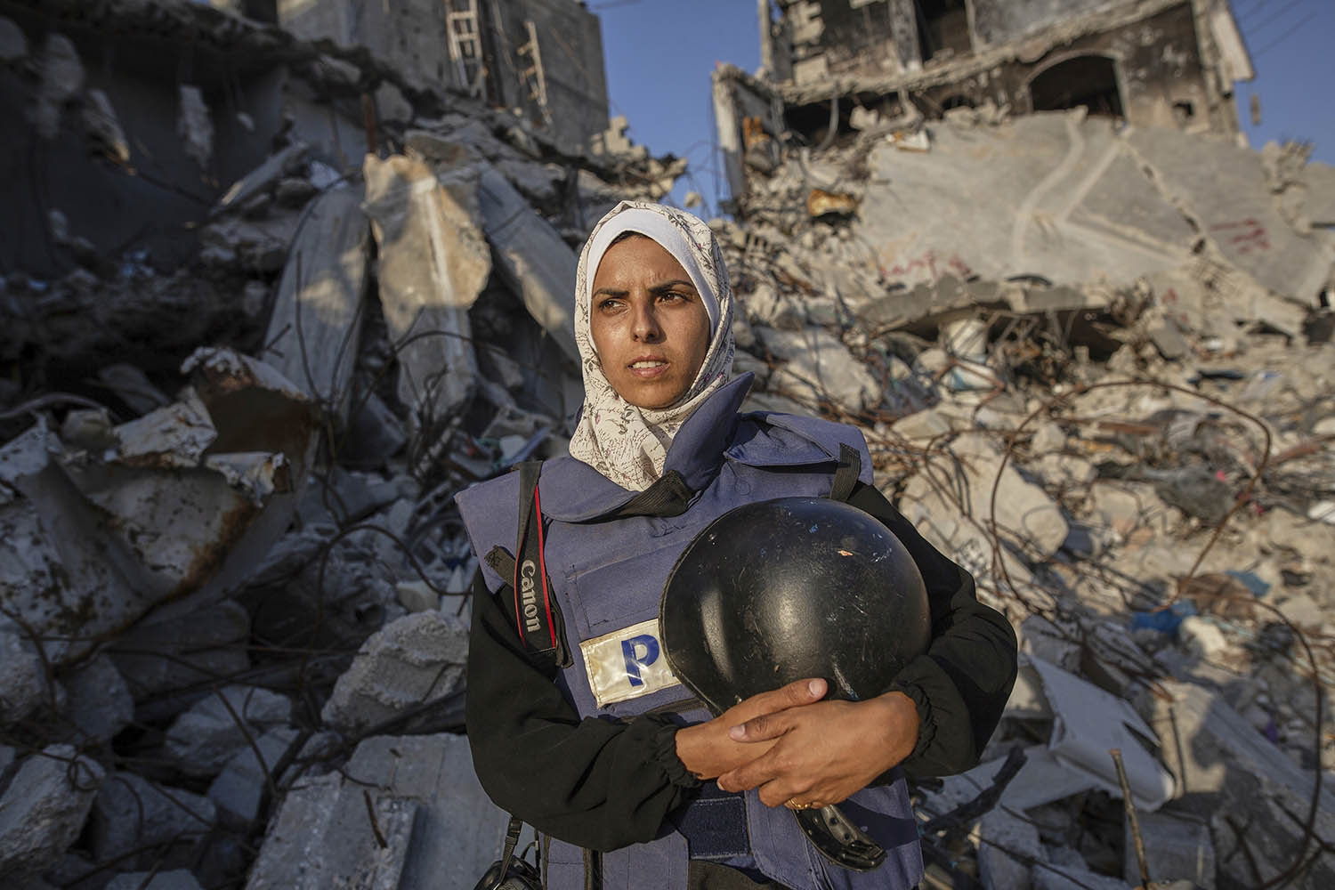 Mariam Dagga, pictured in Khan Younis, southern Gaza, last year