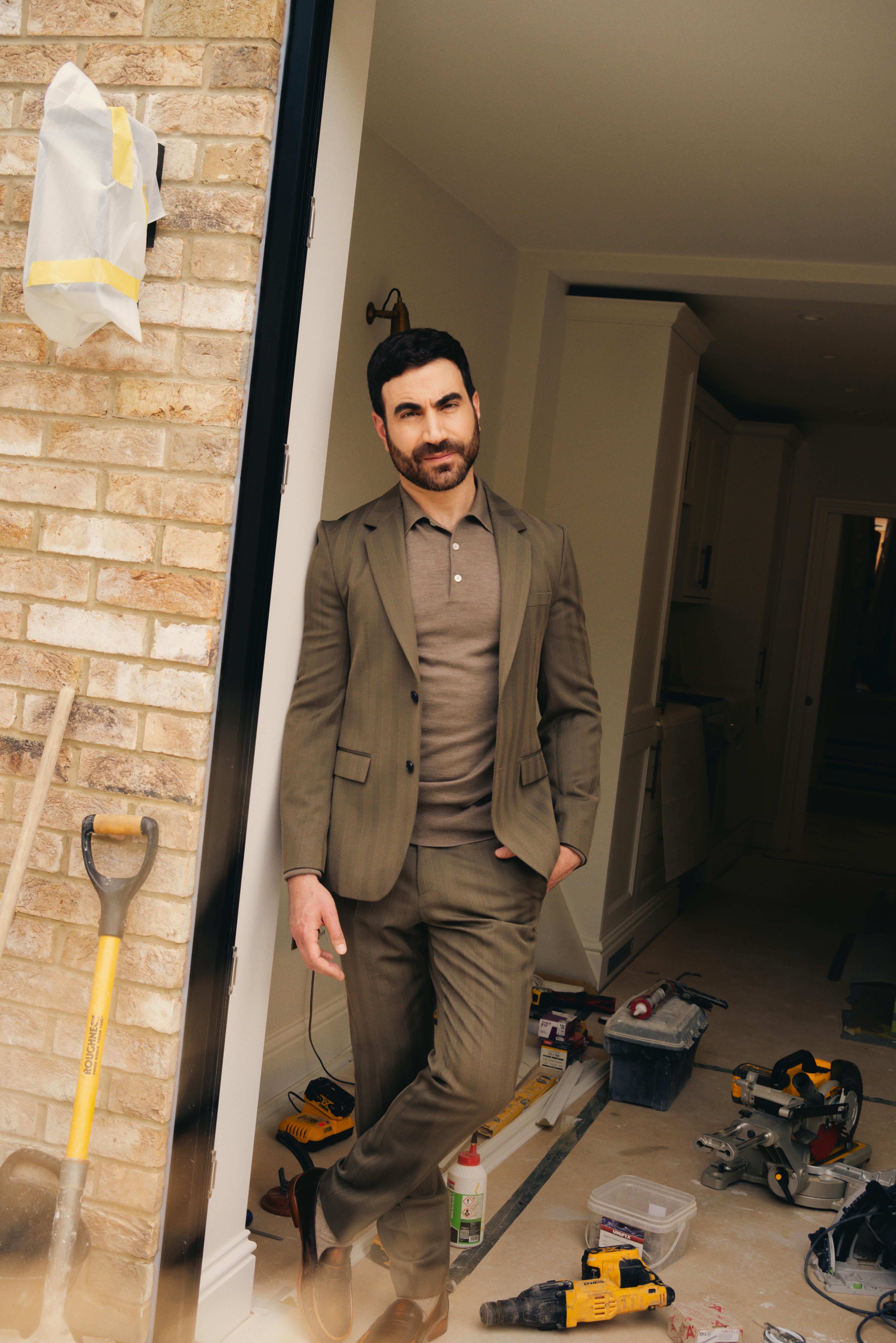 Work in progress: blazer and trousers both by Boss, polo by Connolly and loafers by Grenson