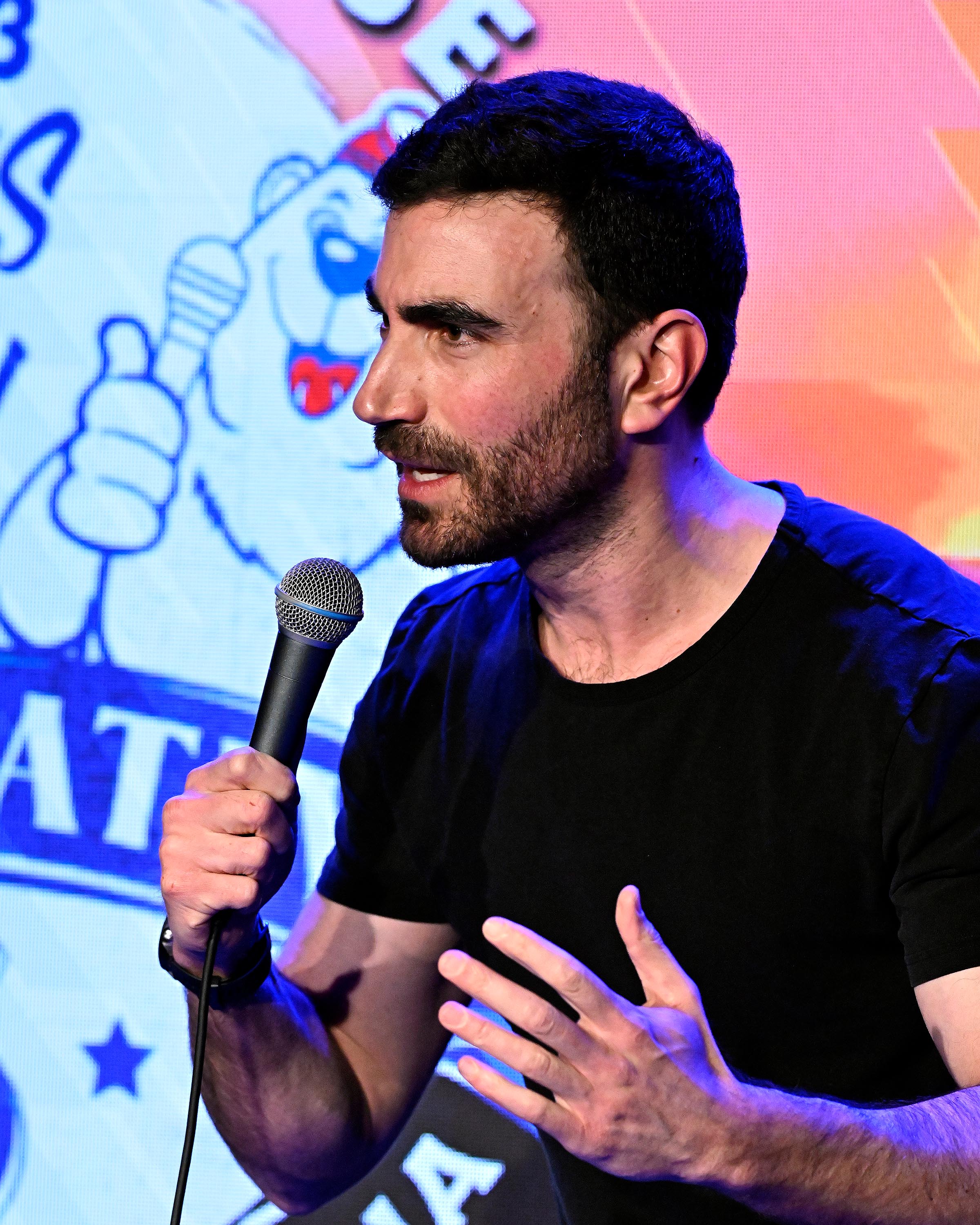 ‘With standup it’s just me saying: Here’s what I thought today. You don’t need five trucks of equipment to turn up with you’: performing at The Ice House Comedy Club on February 17, 2023 in Pasadena, California. Photo by Michael S Schwartz/Getty Images