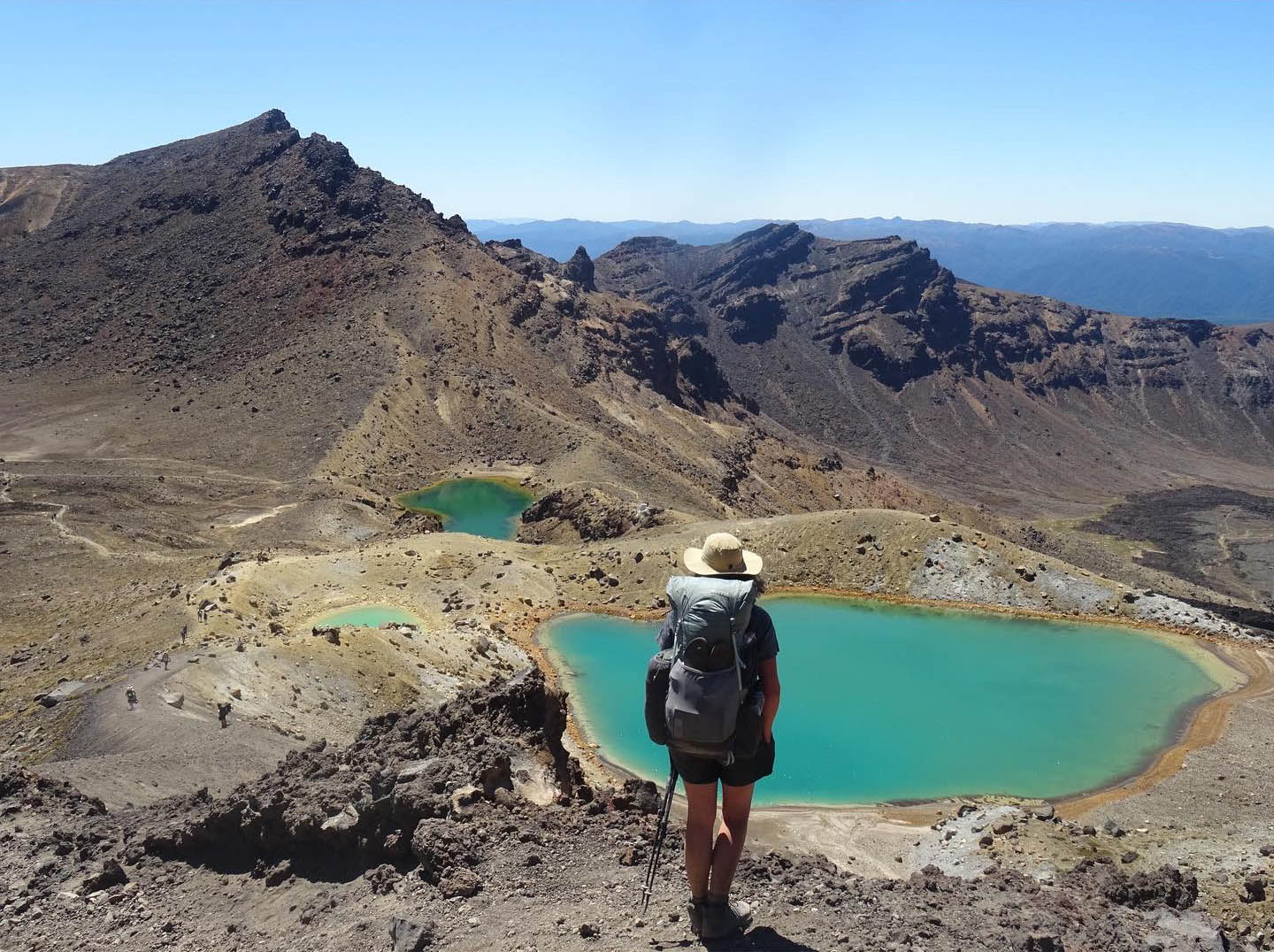 The big blue: looking down into the volcanic lakes of Tongariro National Park
