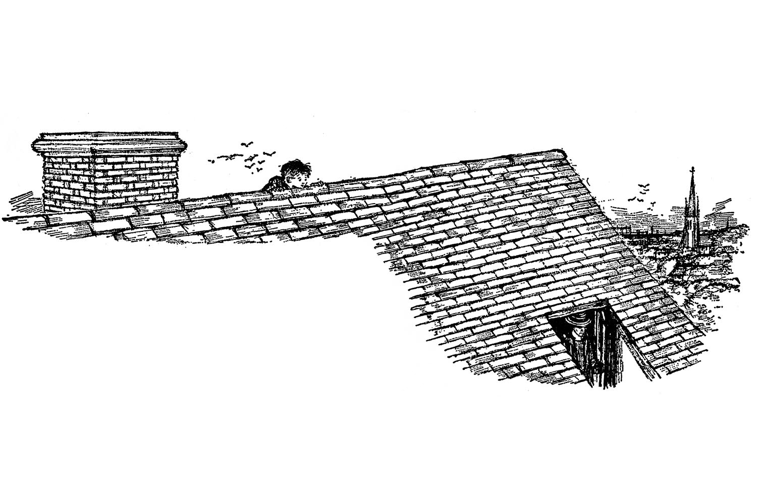 An illustration from The Strange House