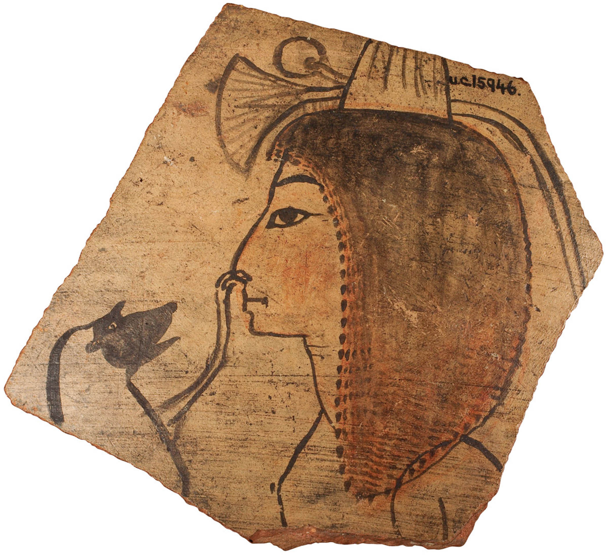 Painting of a monkey scratching a woman’s nose – a parody of a funeral ritual