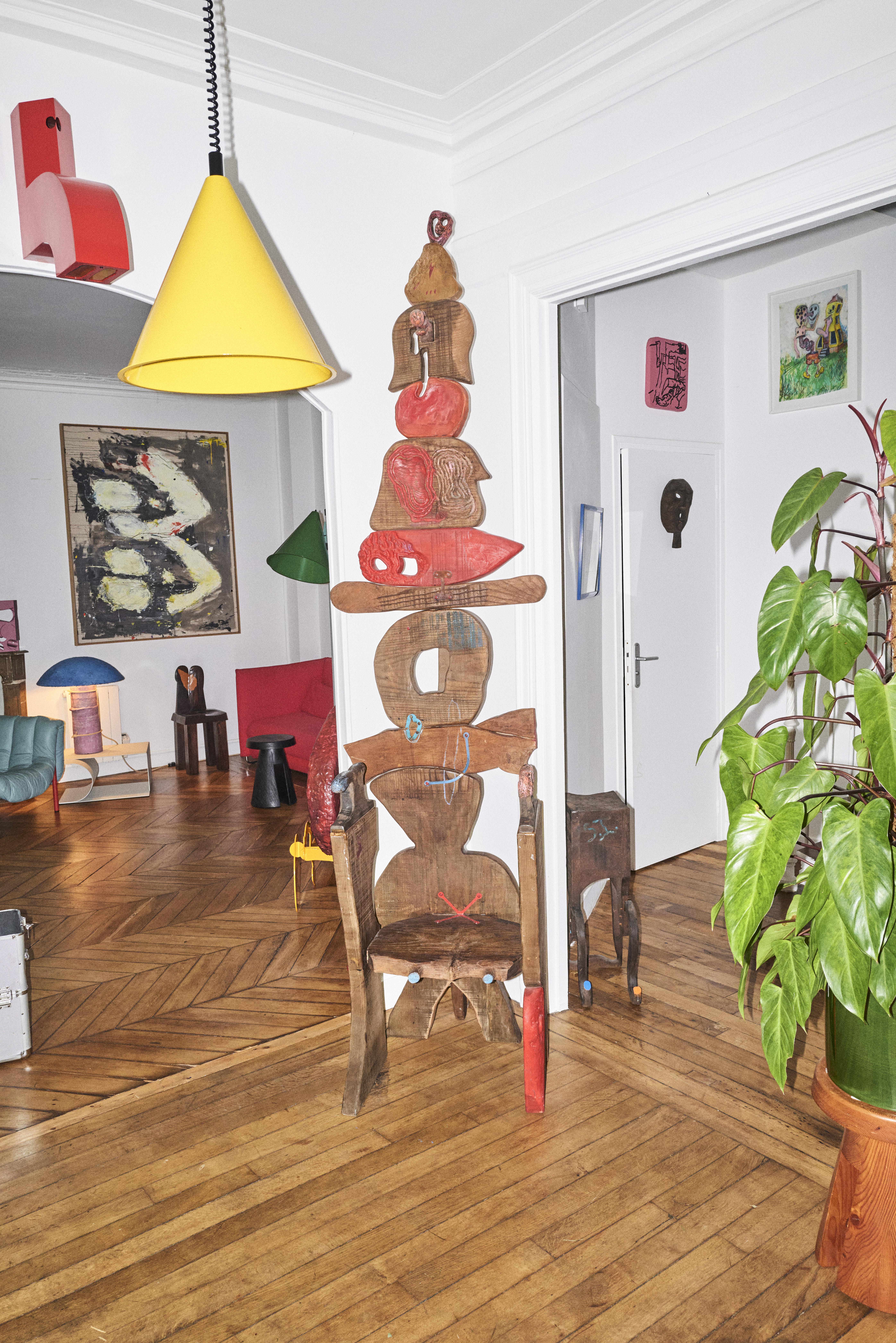 ‘Let’s say I’m trying to draw a straight line, and I ate too much or drank too much coffee or whatever. Those things are transferred into these lines’: Ionescu on the style of his sculptures.