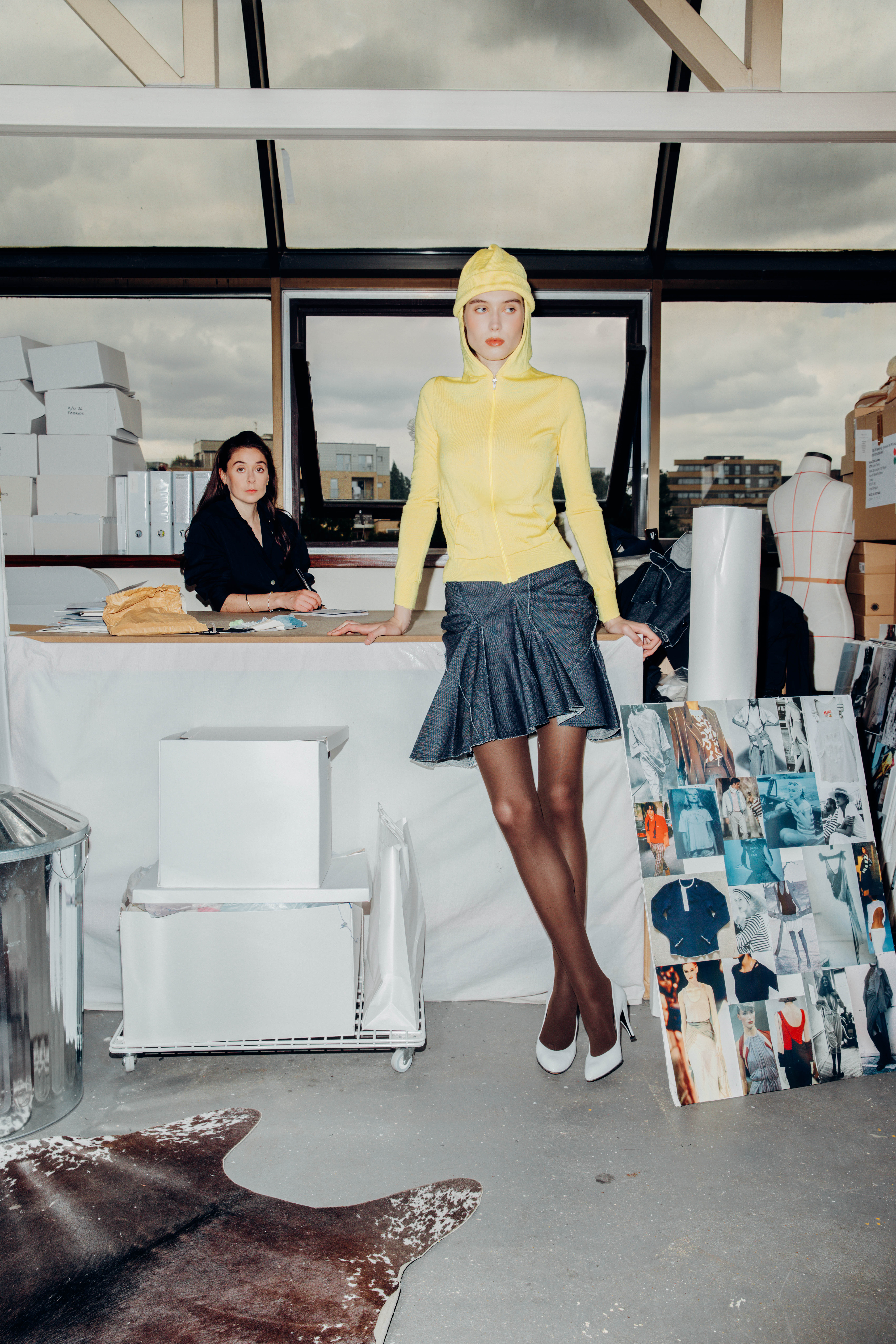 Lipkin-Connor (left). Model: Ginte Kazlauskaité at Premier