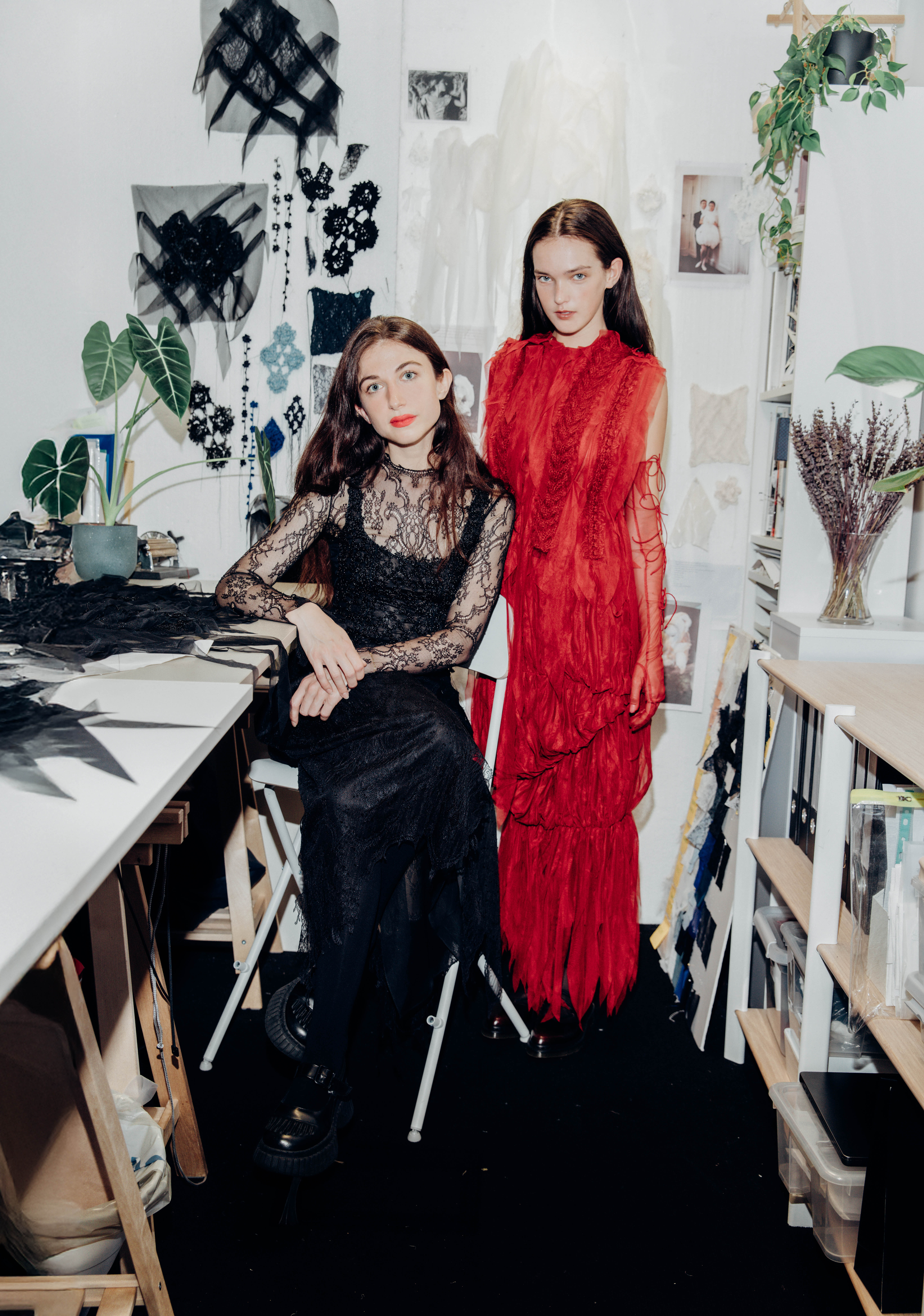 Pauline Dujancourt (left). Model: Orla at Milk