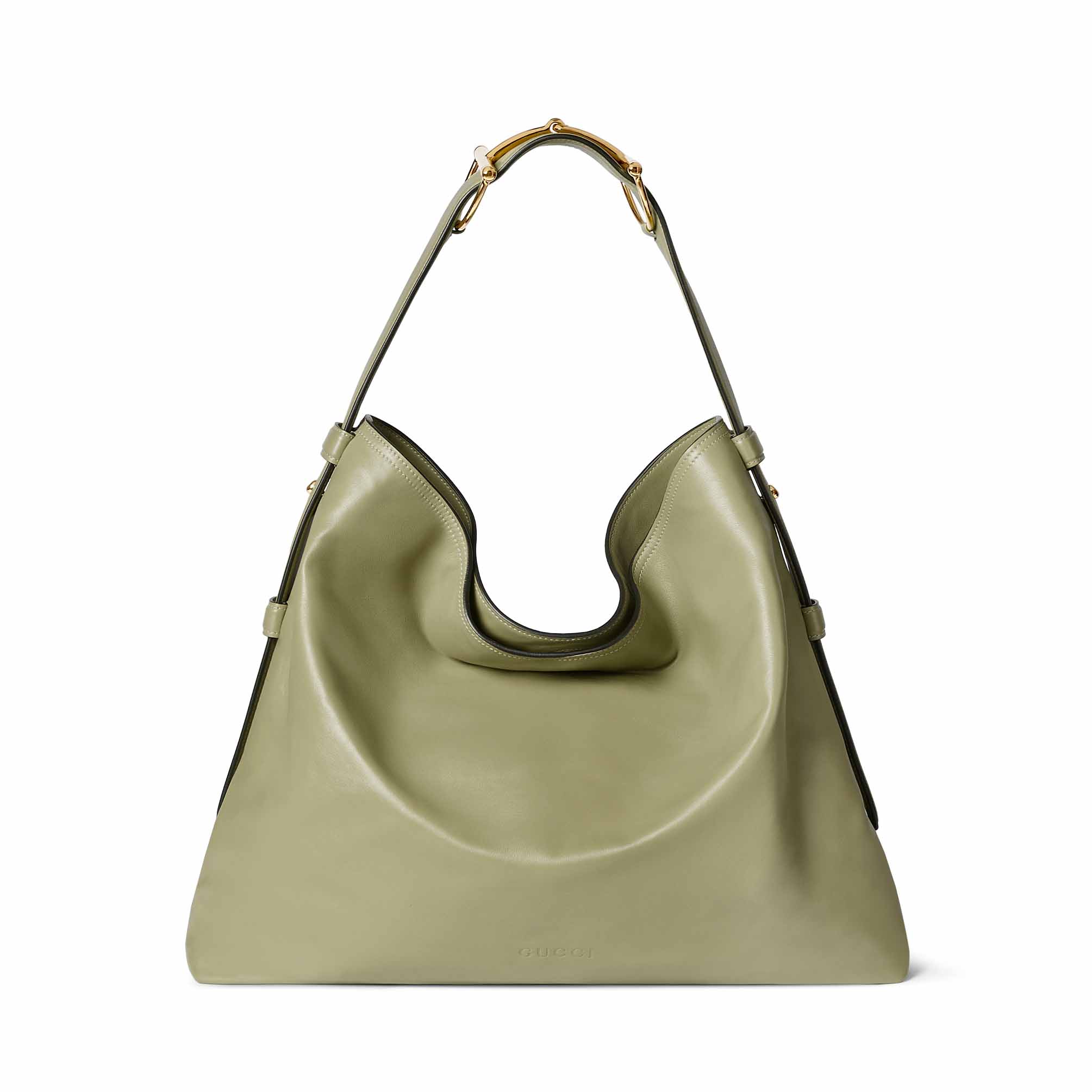 Light green shoulder bag with maxi Horsebit detail, £2300, Gucci